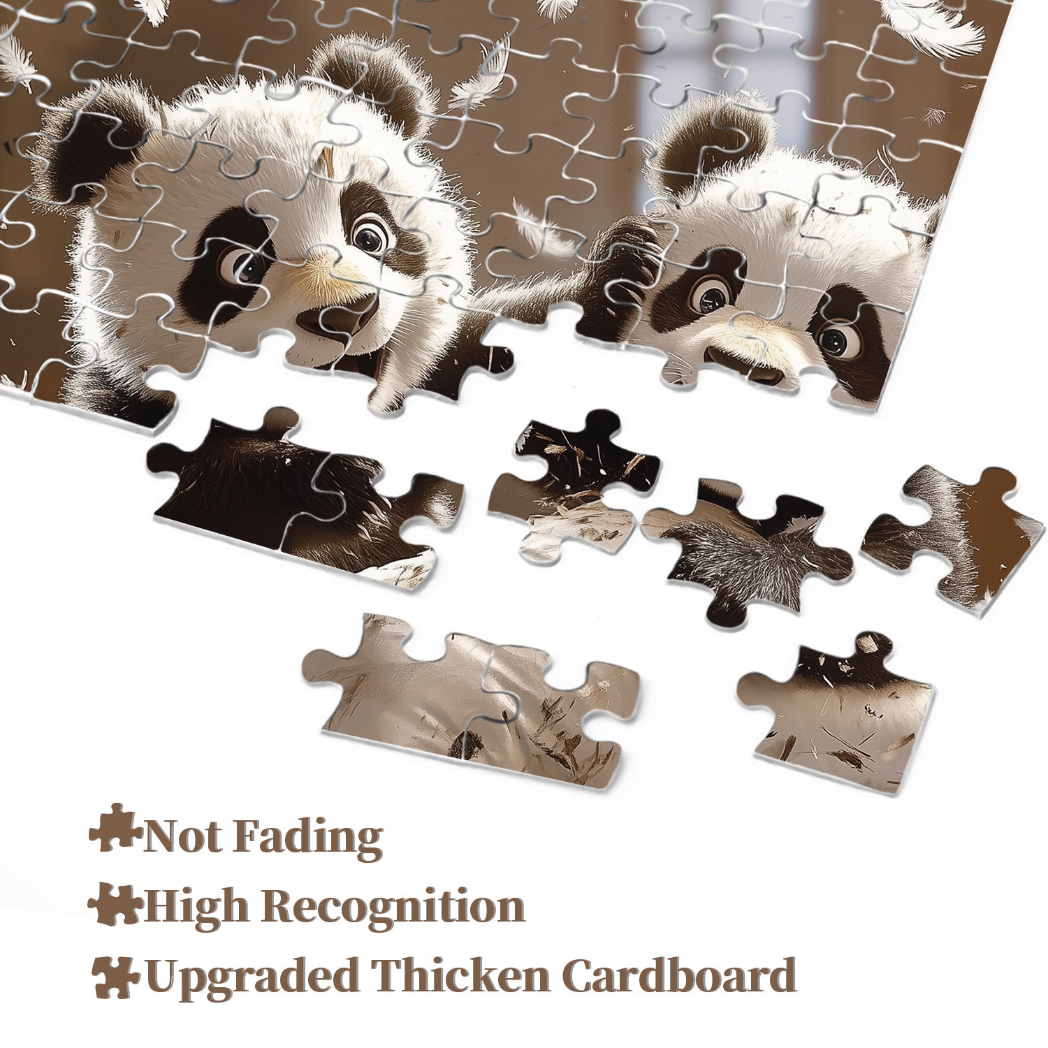 Freudiger Panda-Streich-Puzzle, 1000 Teile