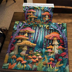 Quadratisches stereoskopisches 3D-Pilz-Puzzle mit 1000 Teilen