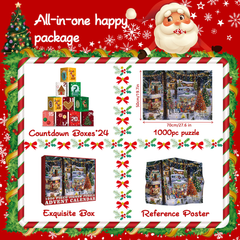 Christmas Camping Advent Calendar Jigsaw Puzzle 1000 Pieces