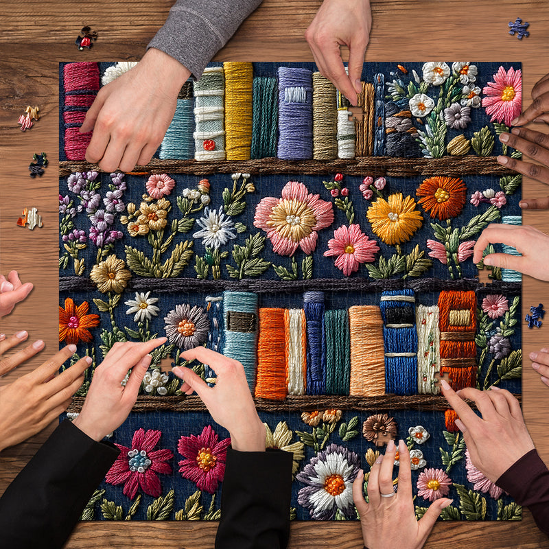 Flowers and Books Jigsaw Puzzles 1000 Pieces