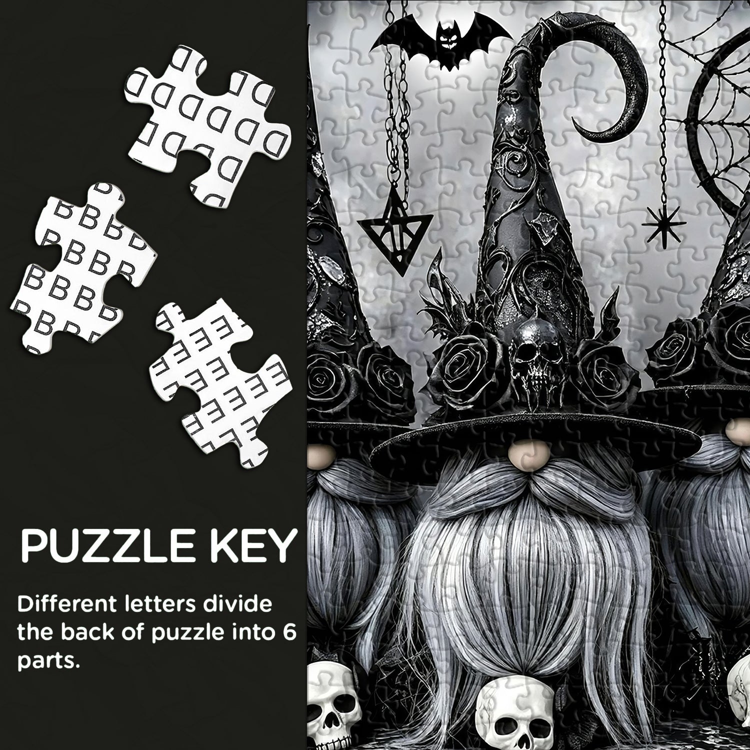 Gothic Halloween Gnomes Puzzle 1000 Teile