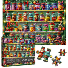 Christmas Candy Jar Jigsaw Puzzles 1000 Pieces