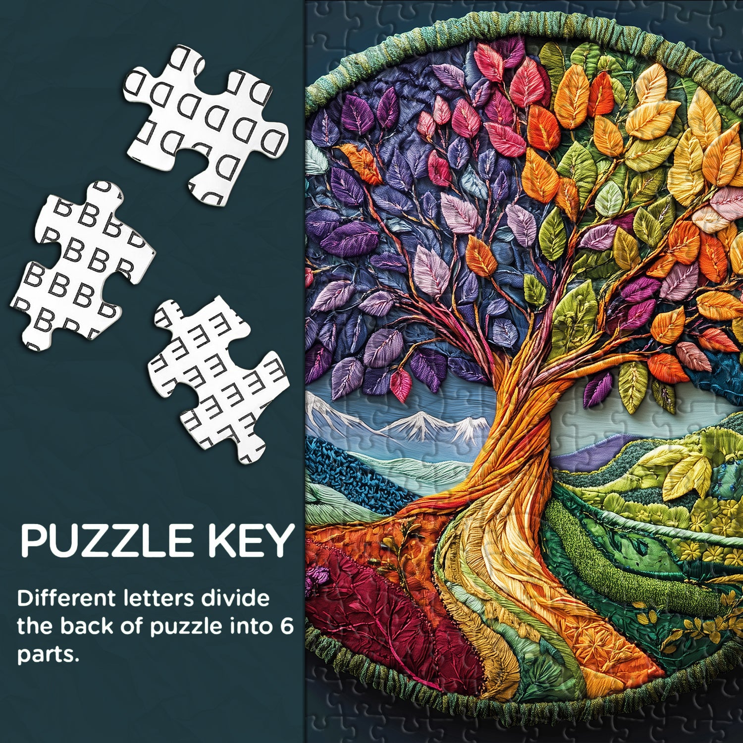 Quilted Life Tree Jigsaw Puzzle 1000 Pieces