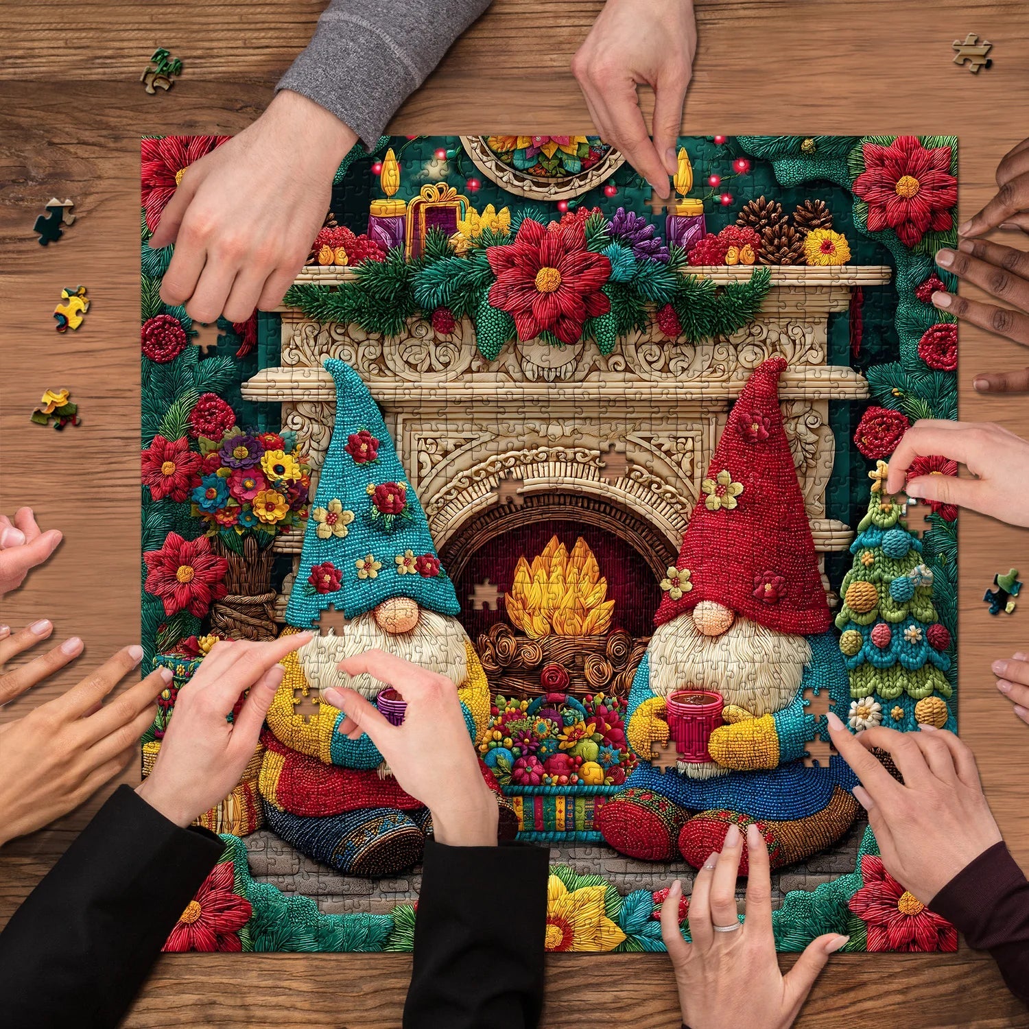 Gemütliche Gnomes Puzzle 1000 Stücke