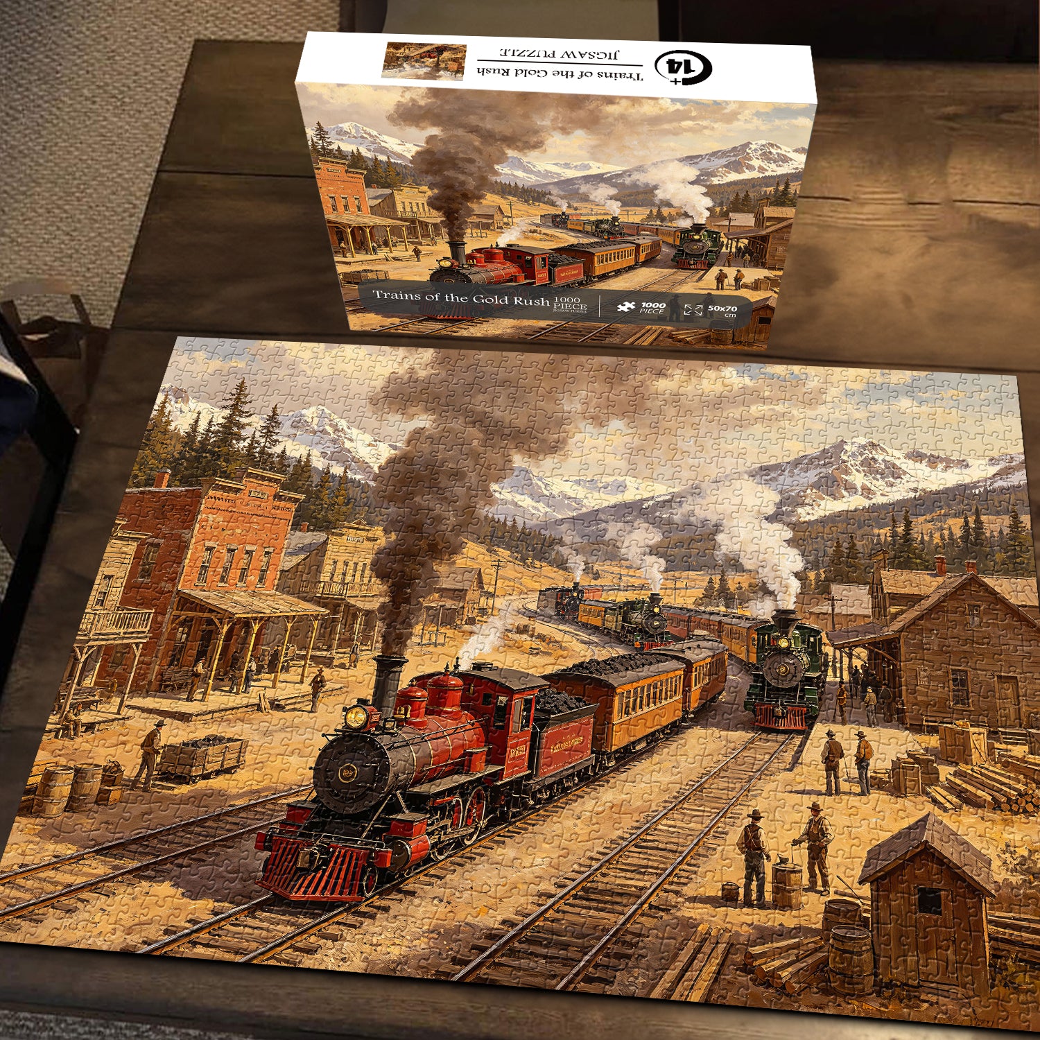 Züge des Goldrauschs Puzzle 1000 Teile