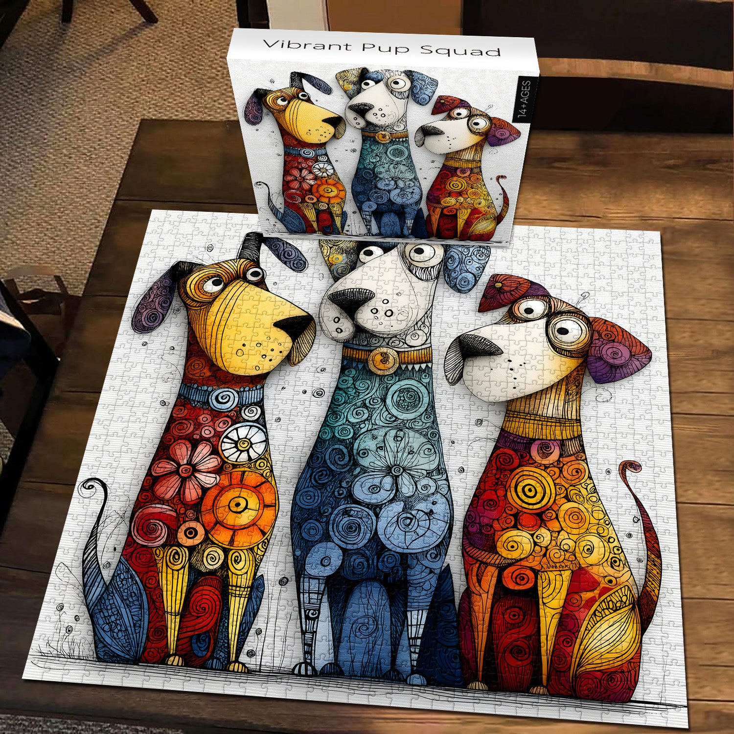 Lebendiges Pup Squad-Puzzle, 1000 Teile