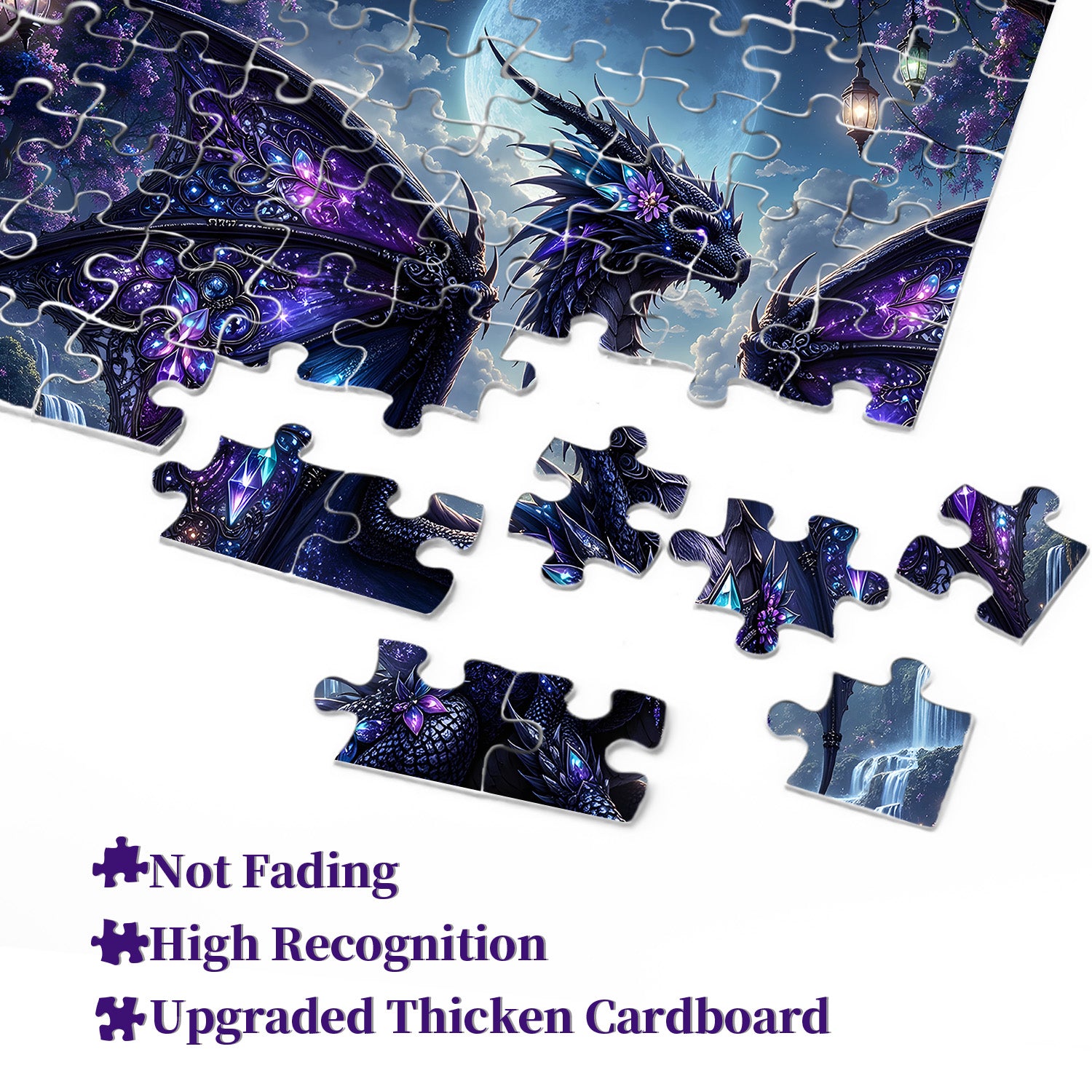 Lila Fantasy-Drachen-Puzzle, 1000 Teile
