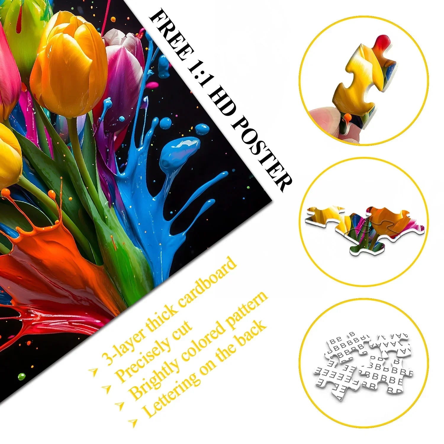 Vibrant Tulips Jigsaw Puzzles 1000 Pieces