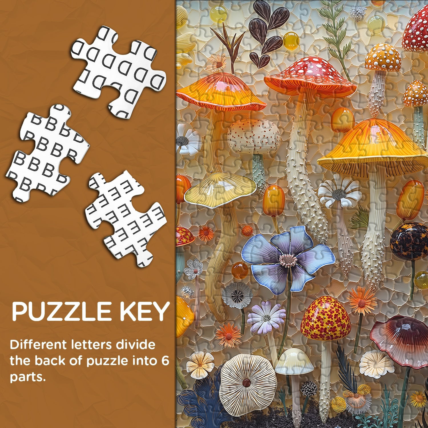 Bunte Pilze Puzzle 1000 Teile