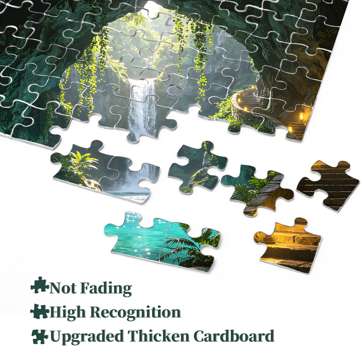 Türkisfarbenes Pool-Grotto-Puzzle, 1000 Teile