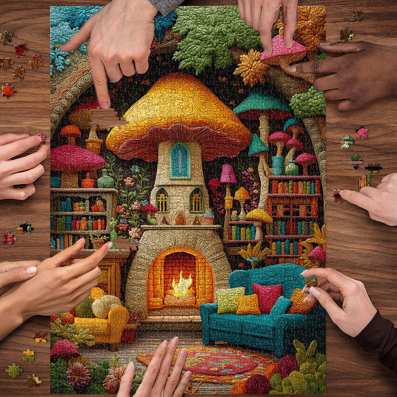 Mushroom House Jigsaw Puzzles 1000 Pieces