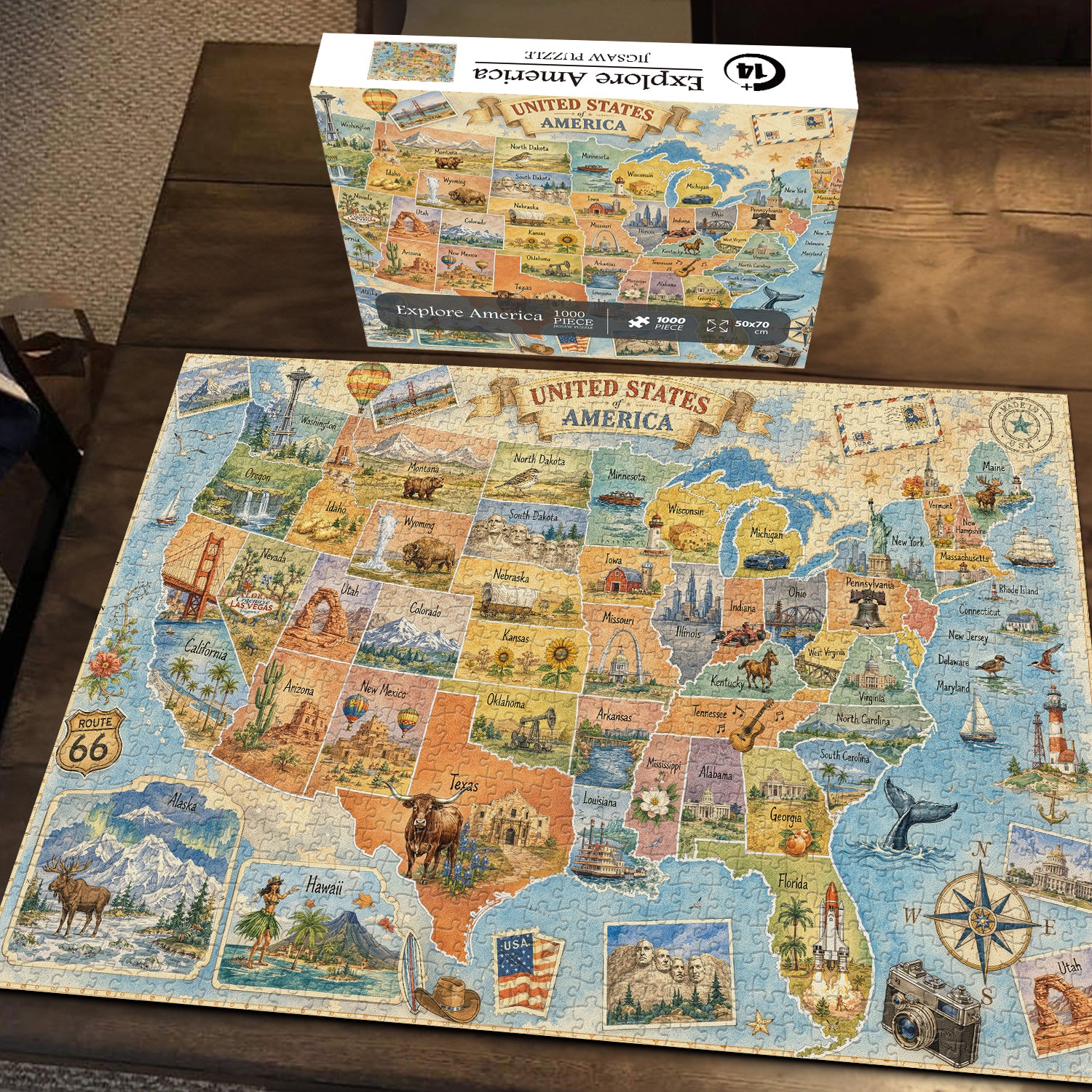Explore America Jigsaw Puzzle 1000 Pieces