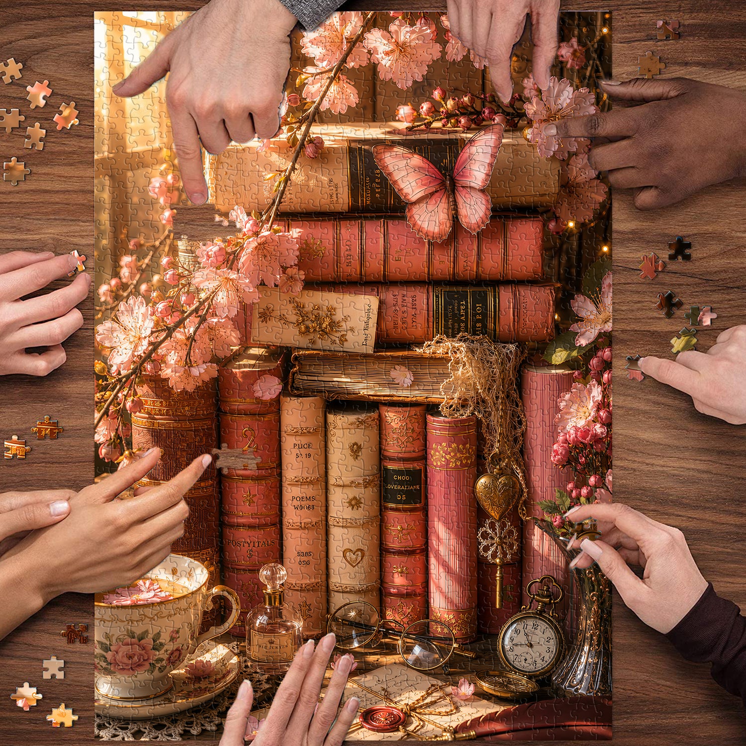 Floral Page Glow Jigsaw Puzzle 1000 Pieces
