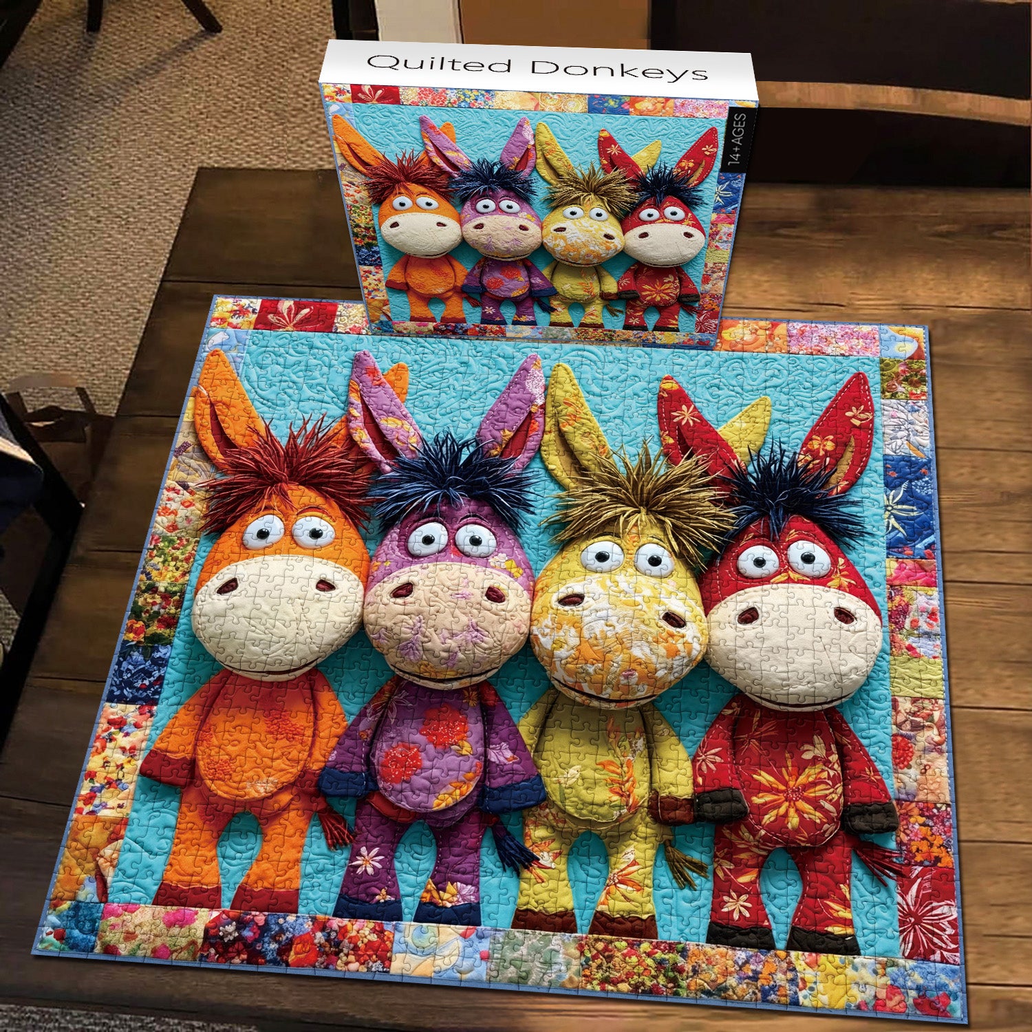 Quilted Donkeys&nbsp;Jigsaw Puzzle 1000 Pieces