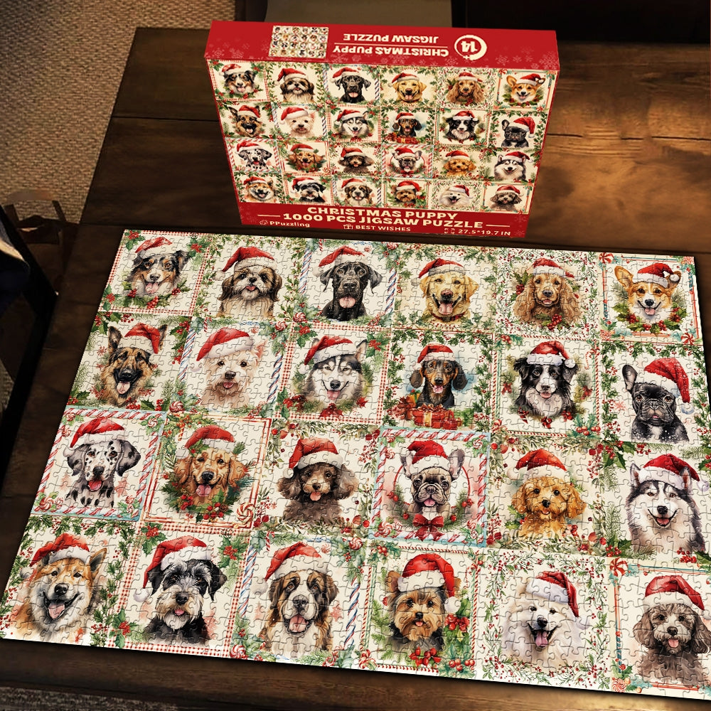 Christmas Puppy Jigsaw Puzzles 1000 Pieces