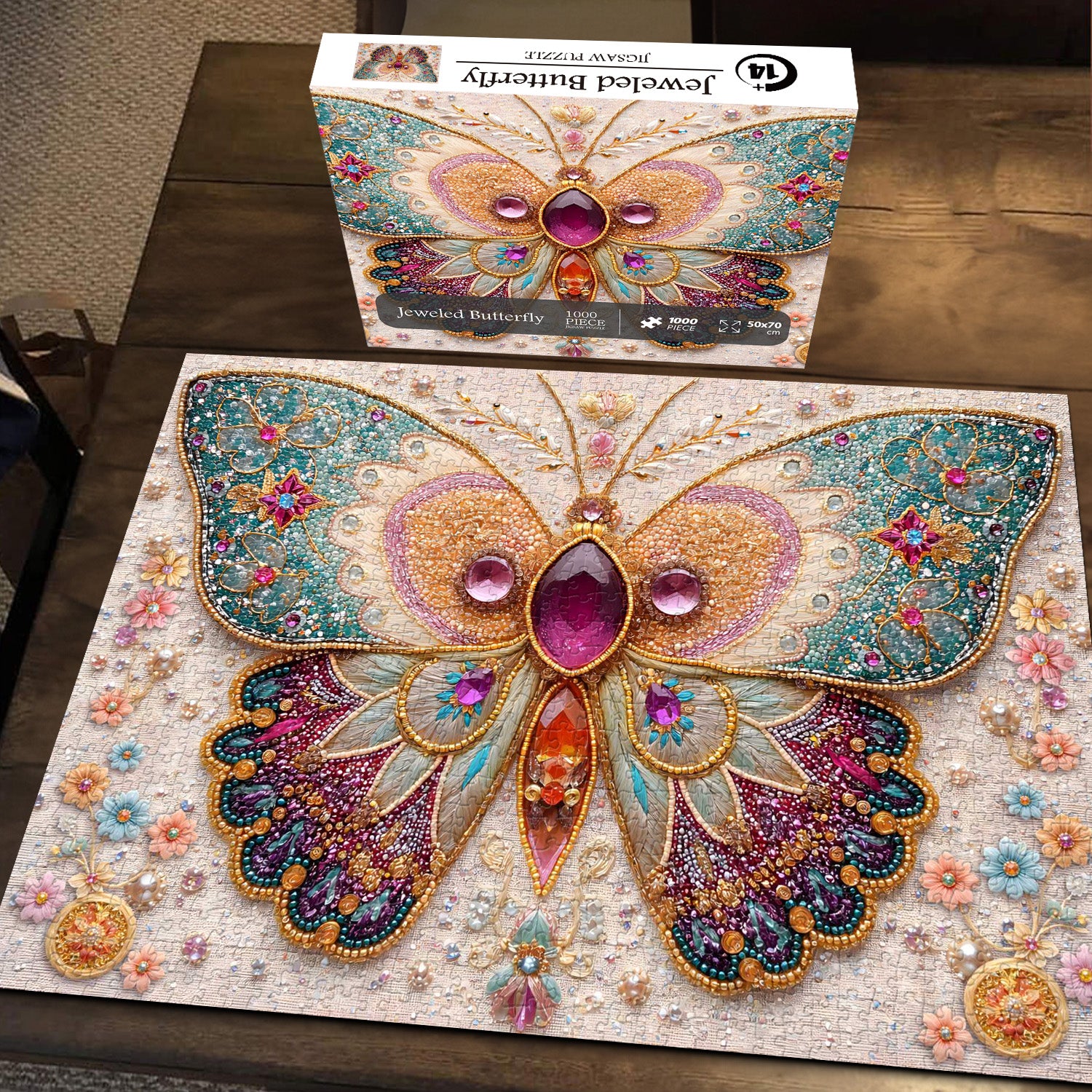 Jeweled Butterfly Jigsaw Puzzle 1000 Pieces