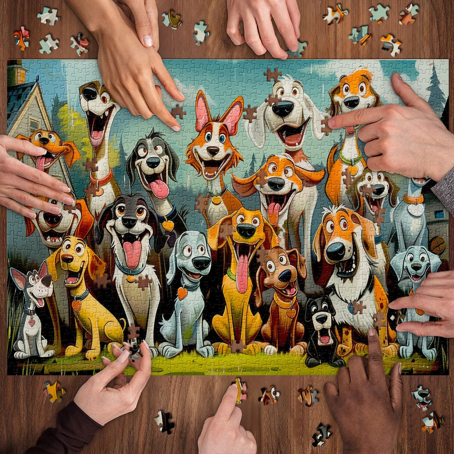 Puppy Family Jigsaw Puzzle 1000 Pieces