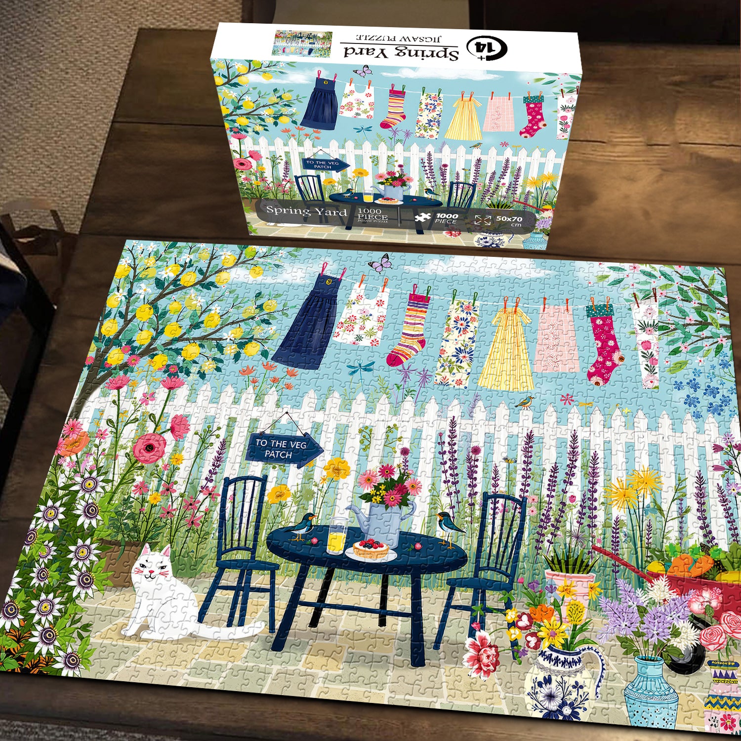 Frühlingshof-Puzzle 1000 Teile