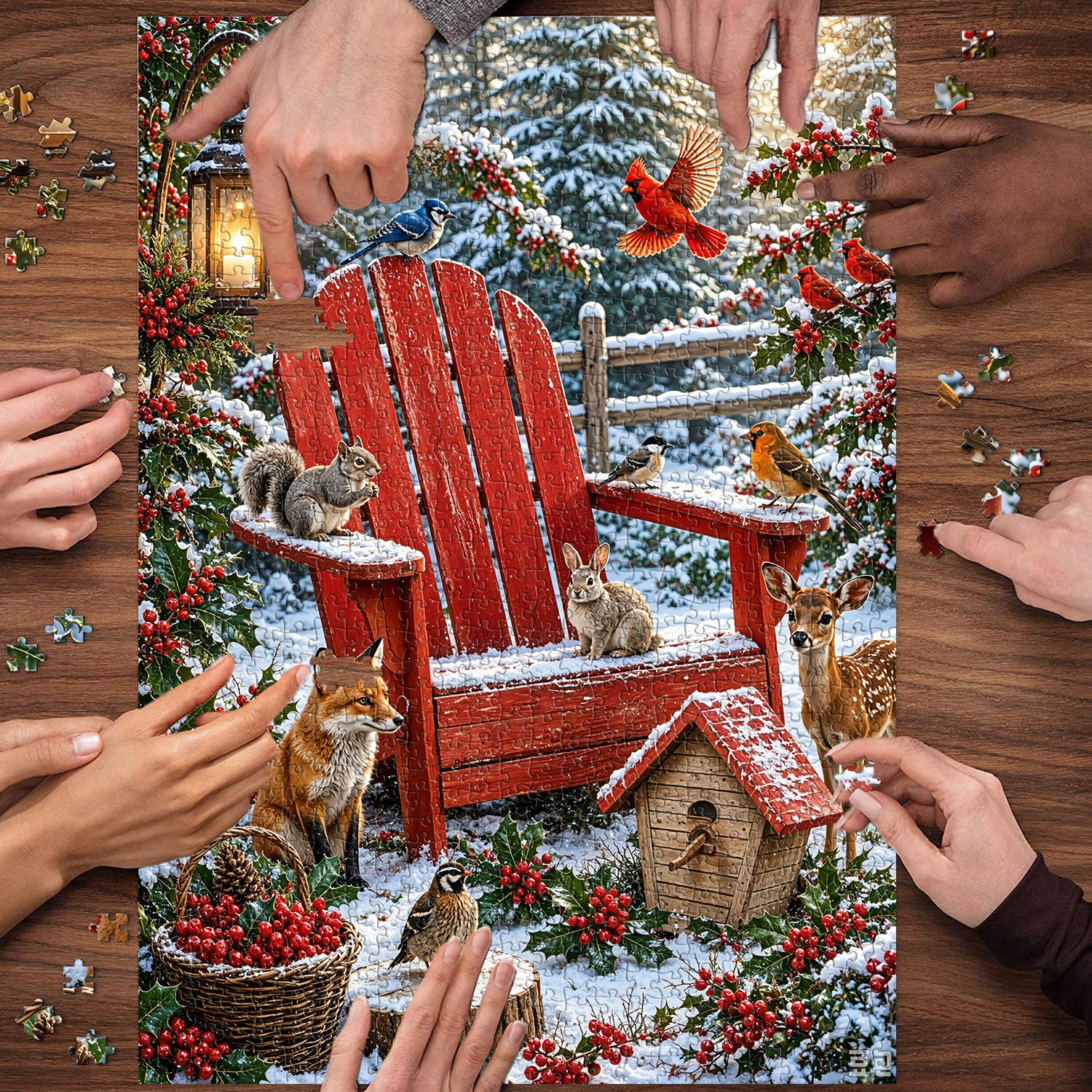 Snowy Forest Friends Puzzle 1000 Teile