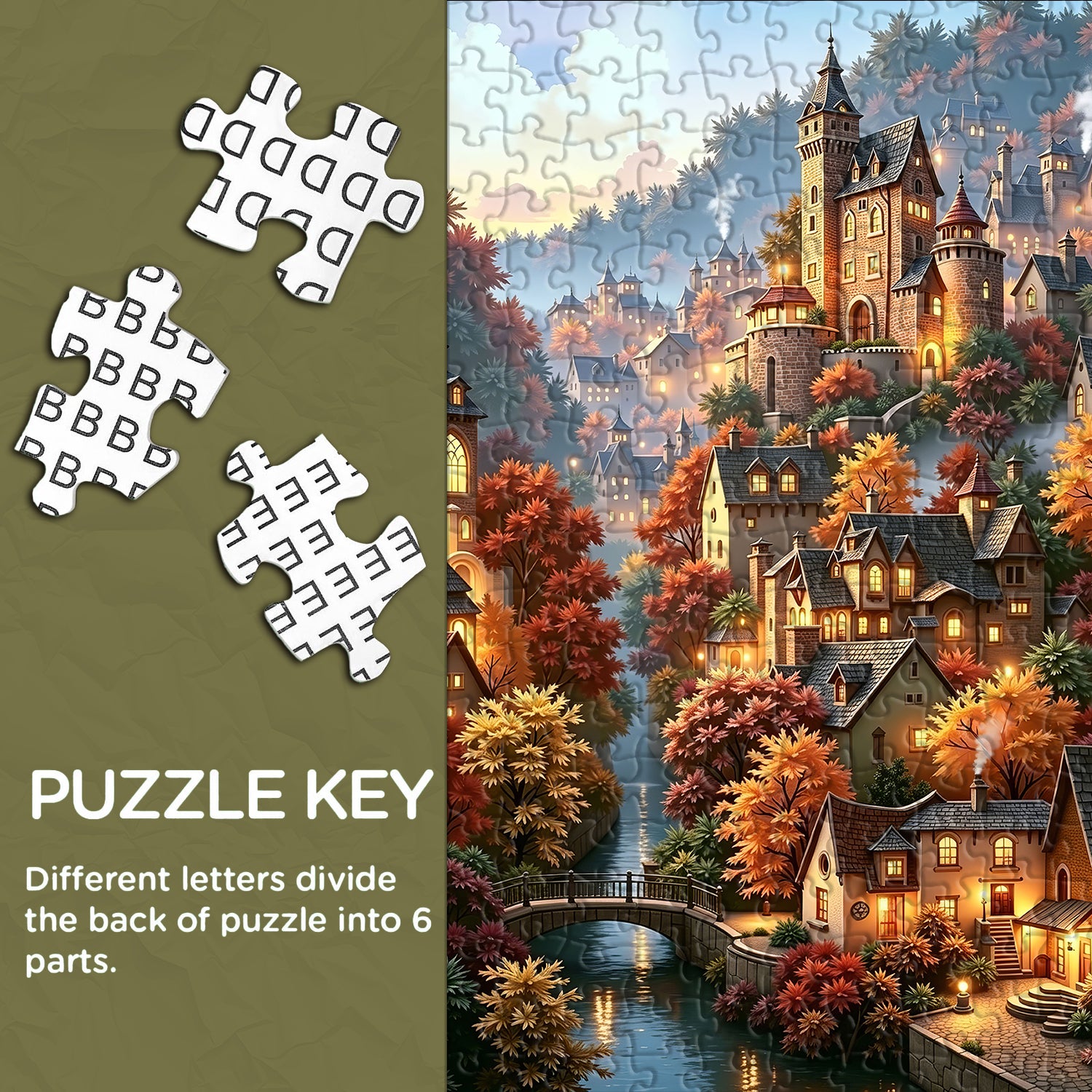 Autumn Mountain Hamlet Jigsaw Puzzle 1000 Pieces