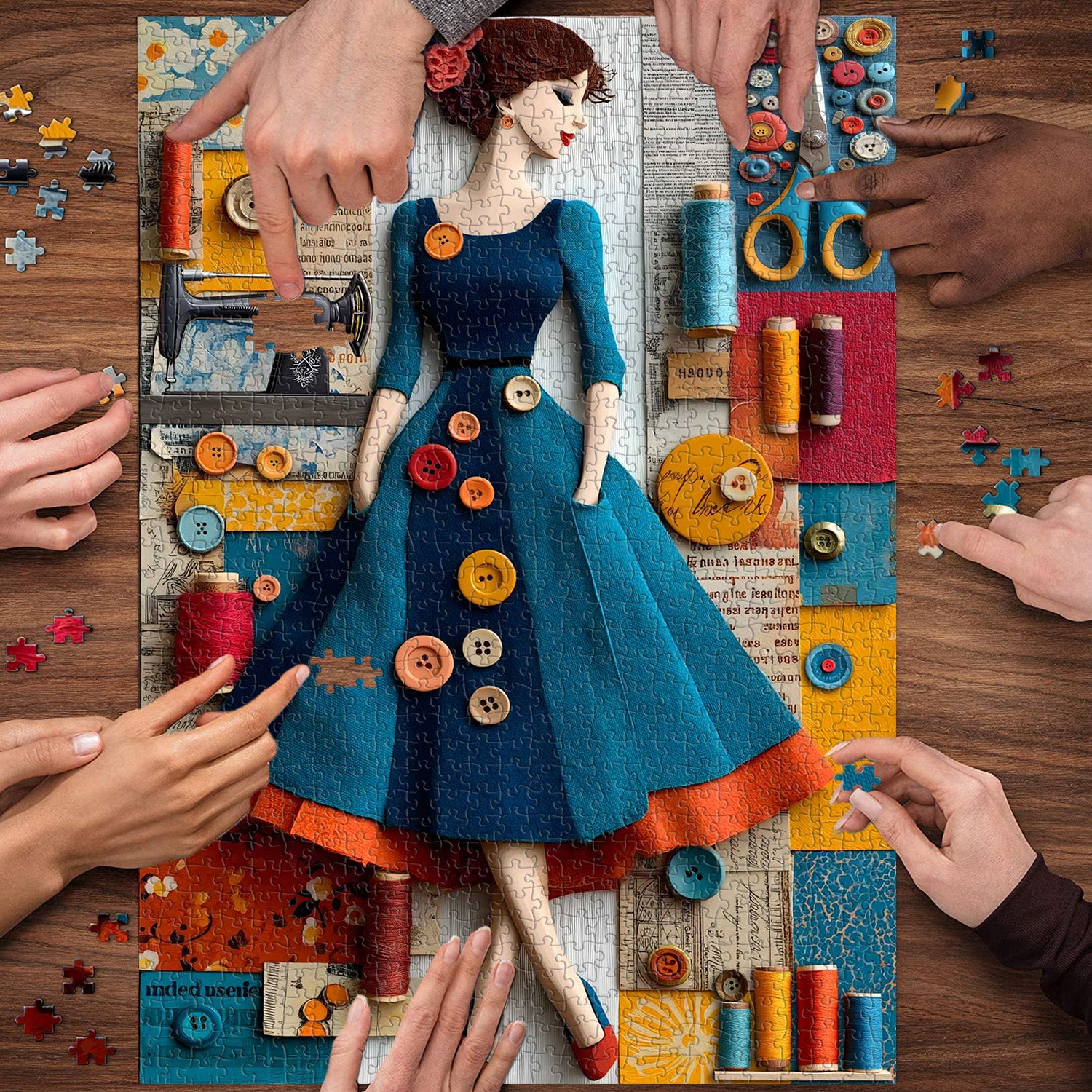 Vintage Sewing Muse Puzzle 1000 Teile