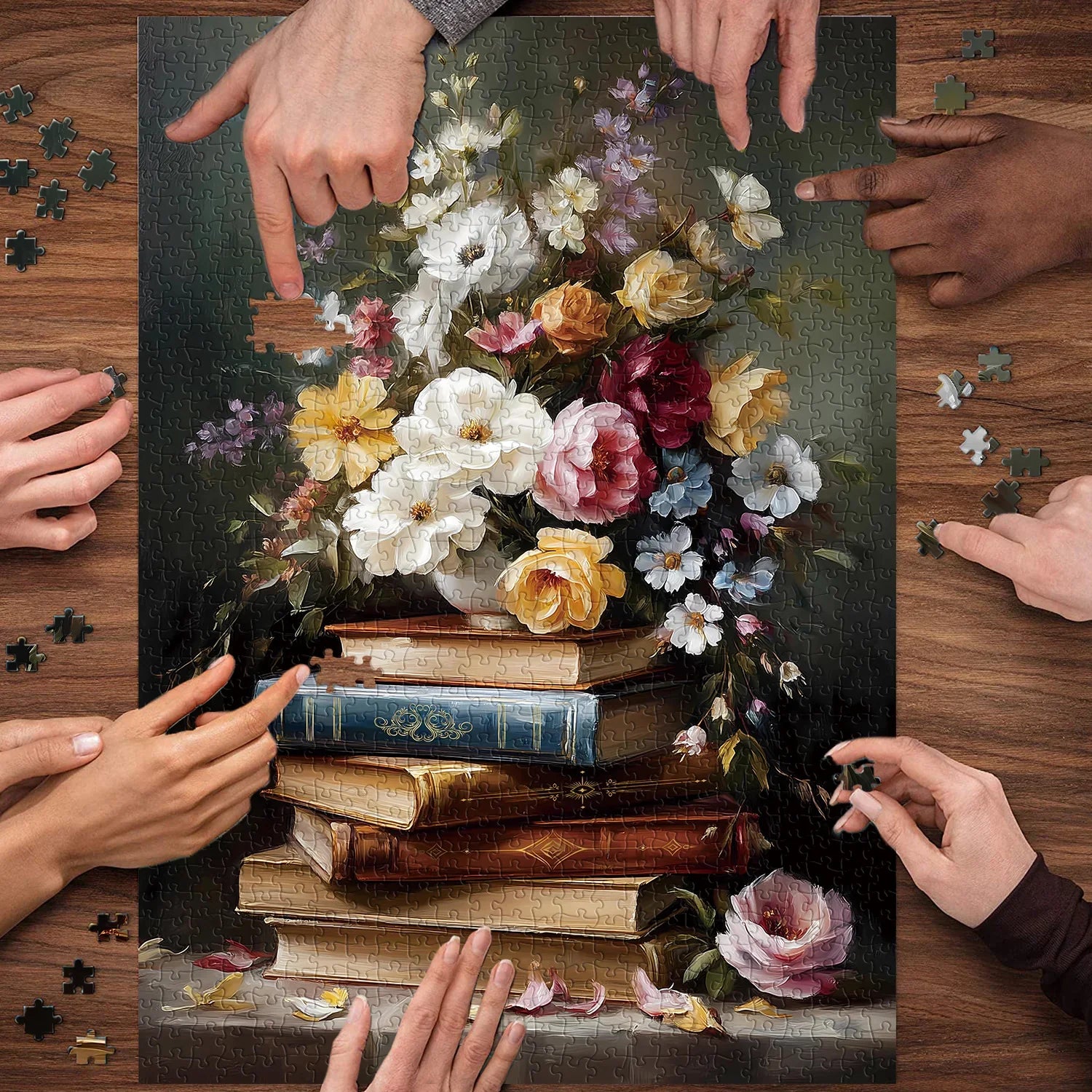 Ancient Book Blossoms Jigsaw Puzzle 1000 Pieces