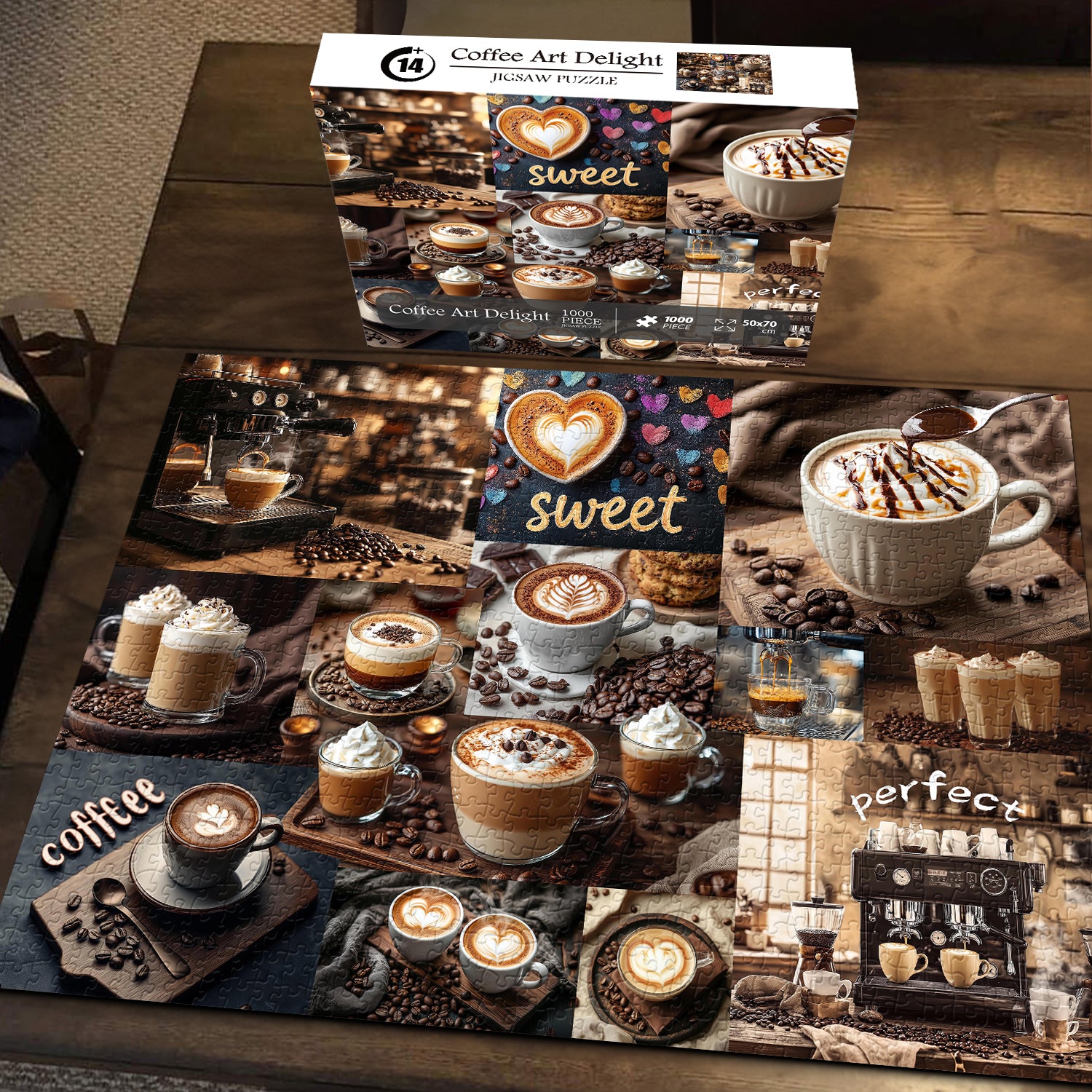 Kaffeekunst Freude Puzzle 1000 Stücke
