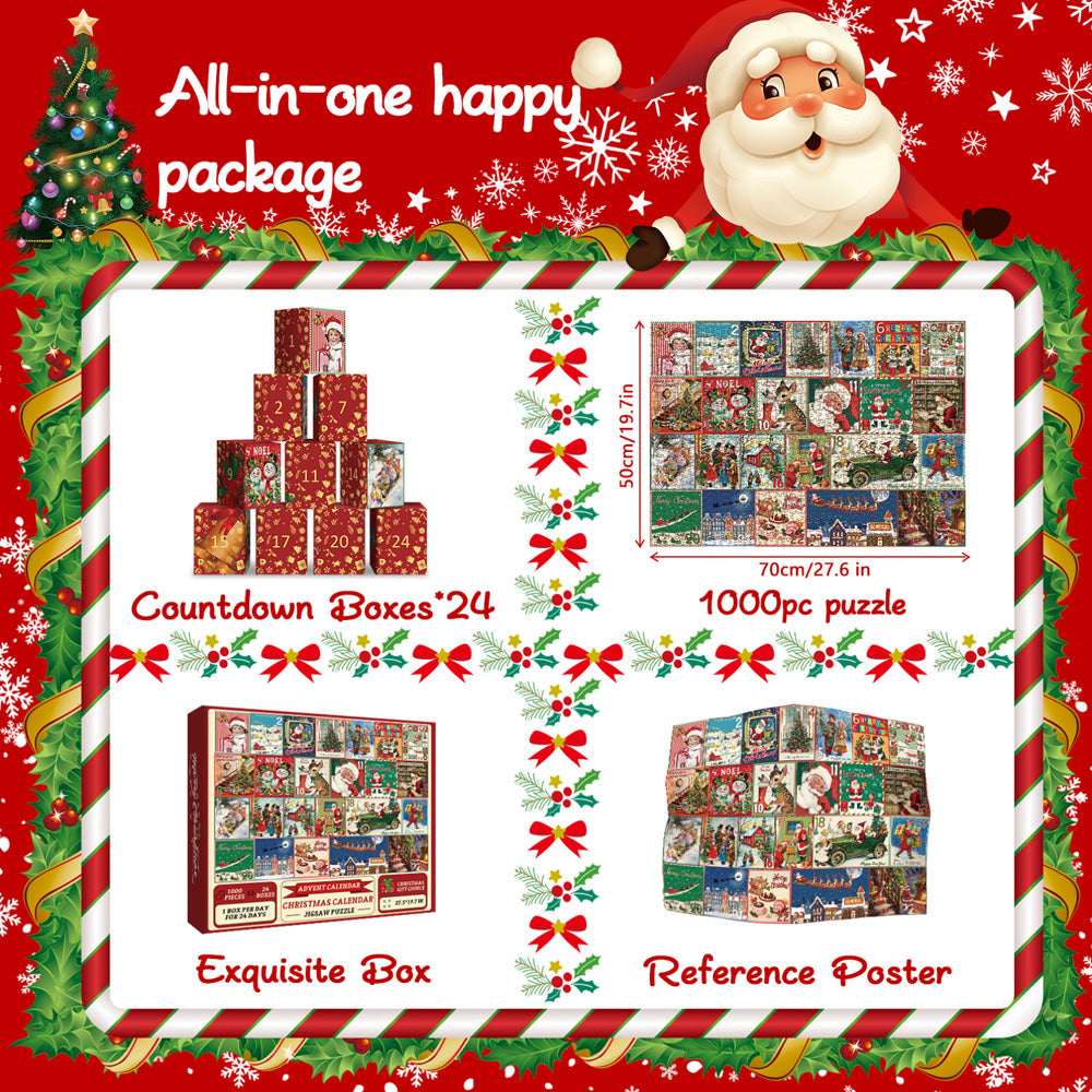 Christmas Advent Calendar Jigsaw Puzzle 1000pcs