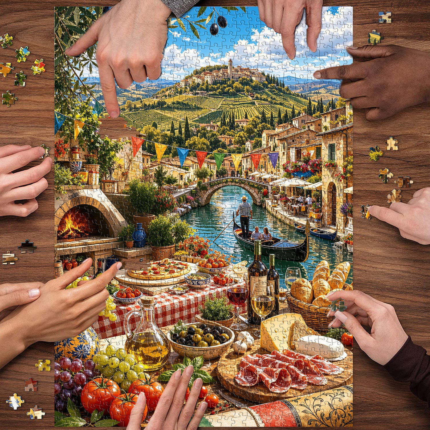 Italian Mountain Food Time Jigsaw Puzzle 1000 Pieces