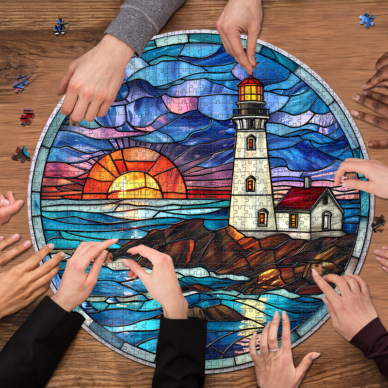 Glass Art Lighthouse Jigsaw Puzzle 1000 Pieces