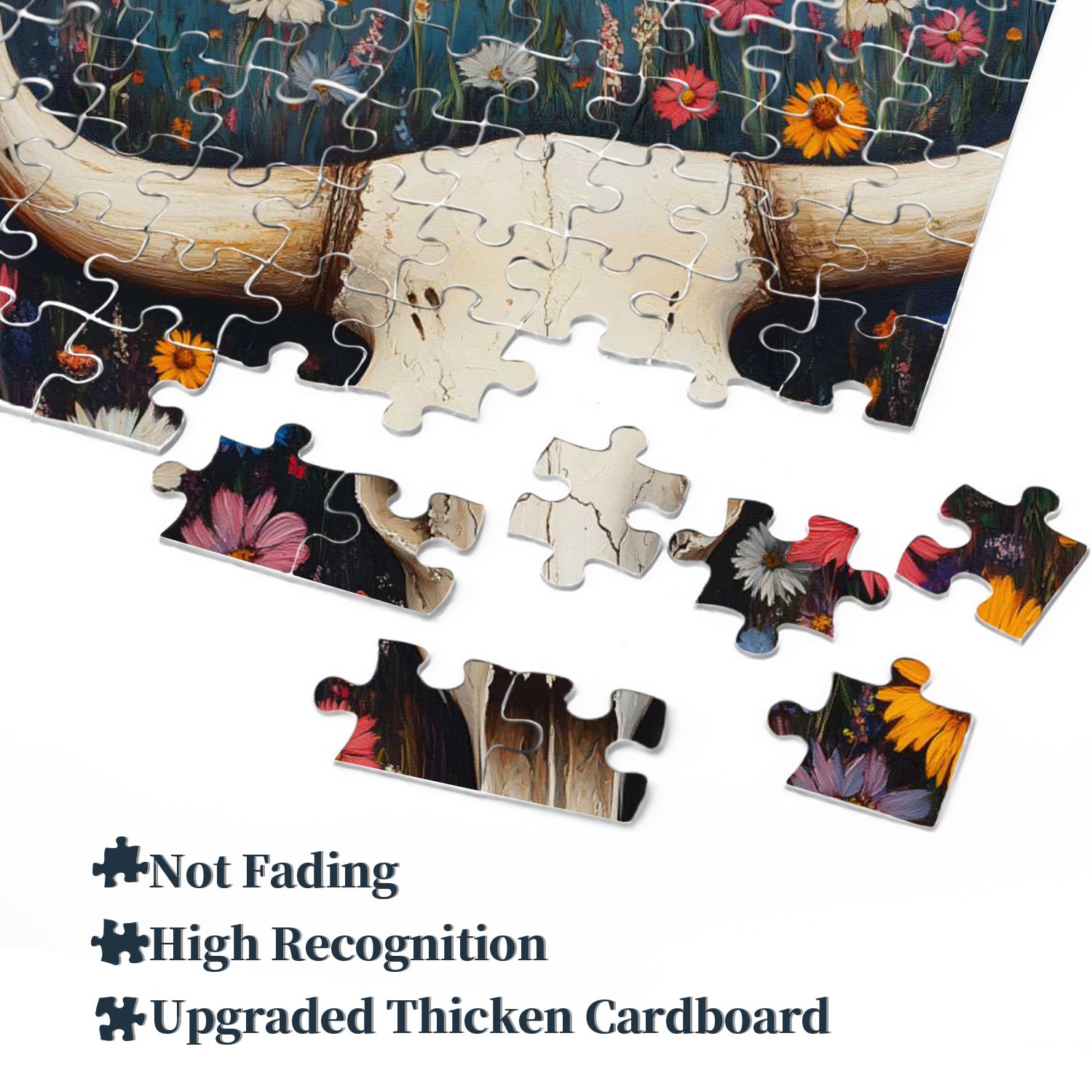 Wildblumenschädel-Puzzle 1000 Teile