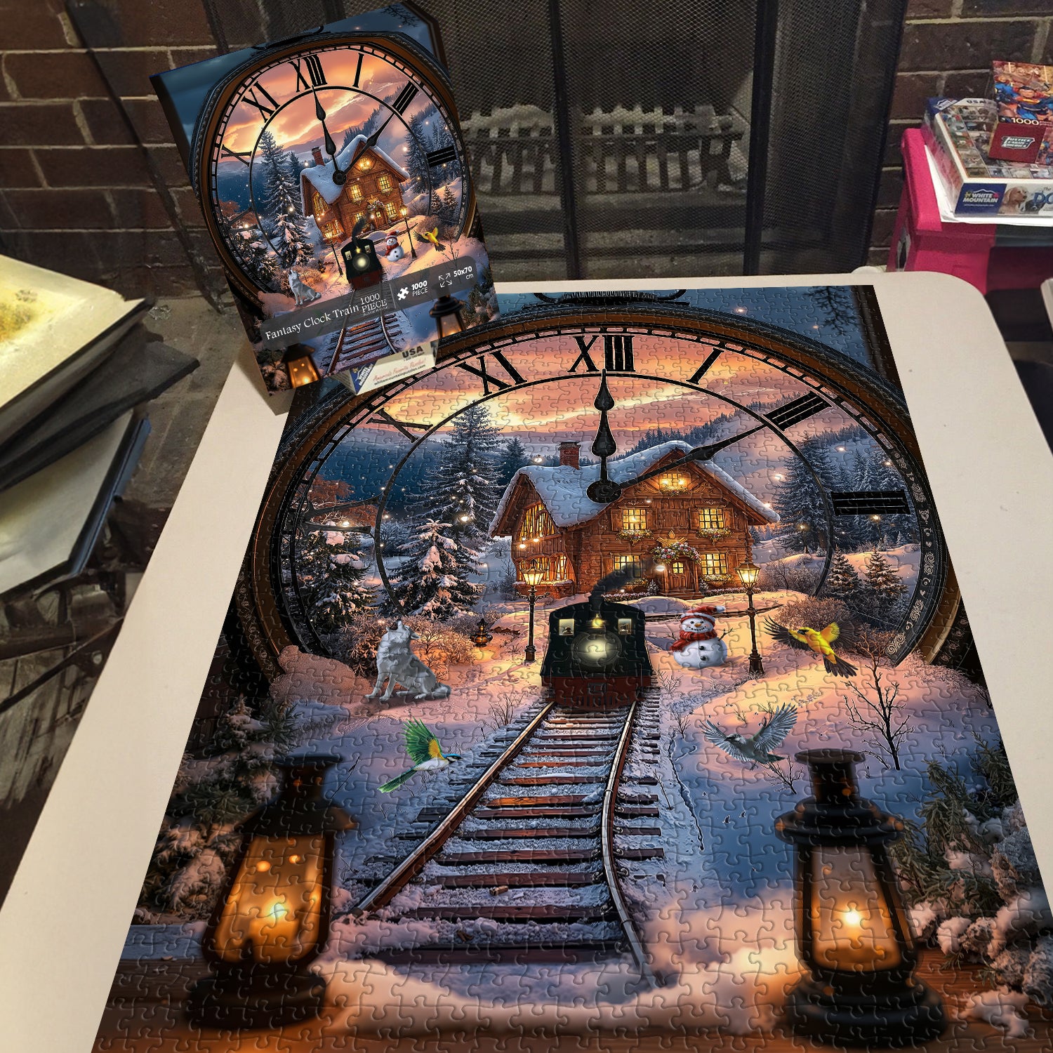Fantasy Clock Train Jigsaw Puzzle 1000 Pieces