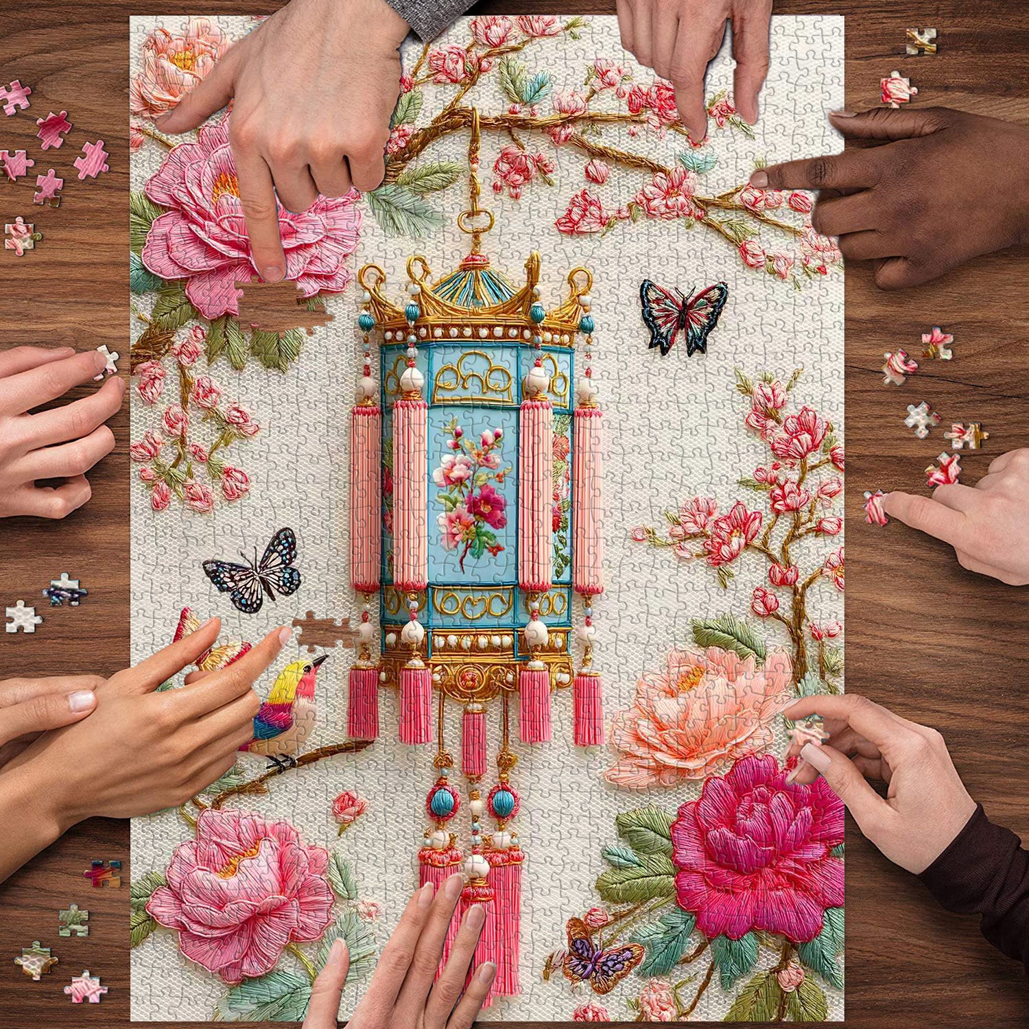 Embroidered Lantern Jigsaw Puzzle 1000 Pieces