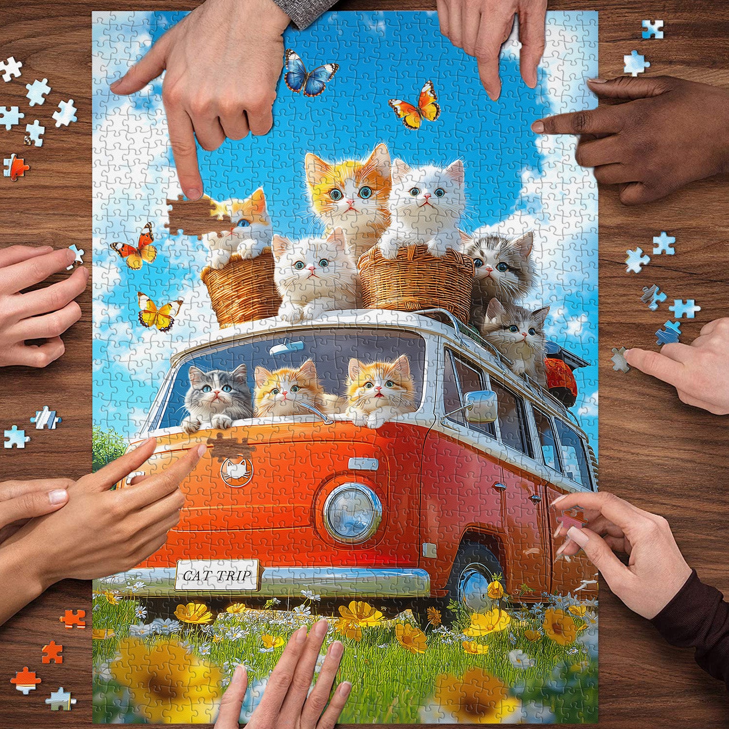 Sunny Cat Ride Puzzle 1000 Teile