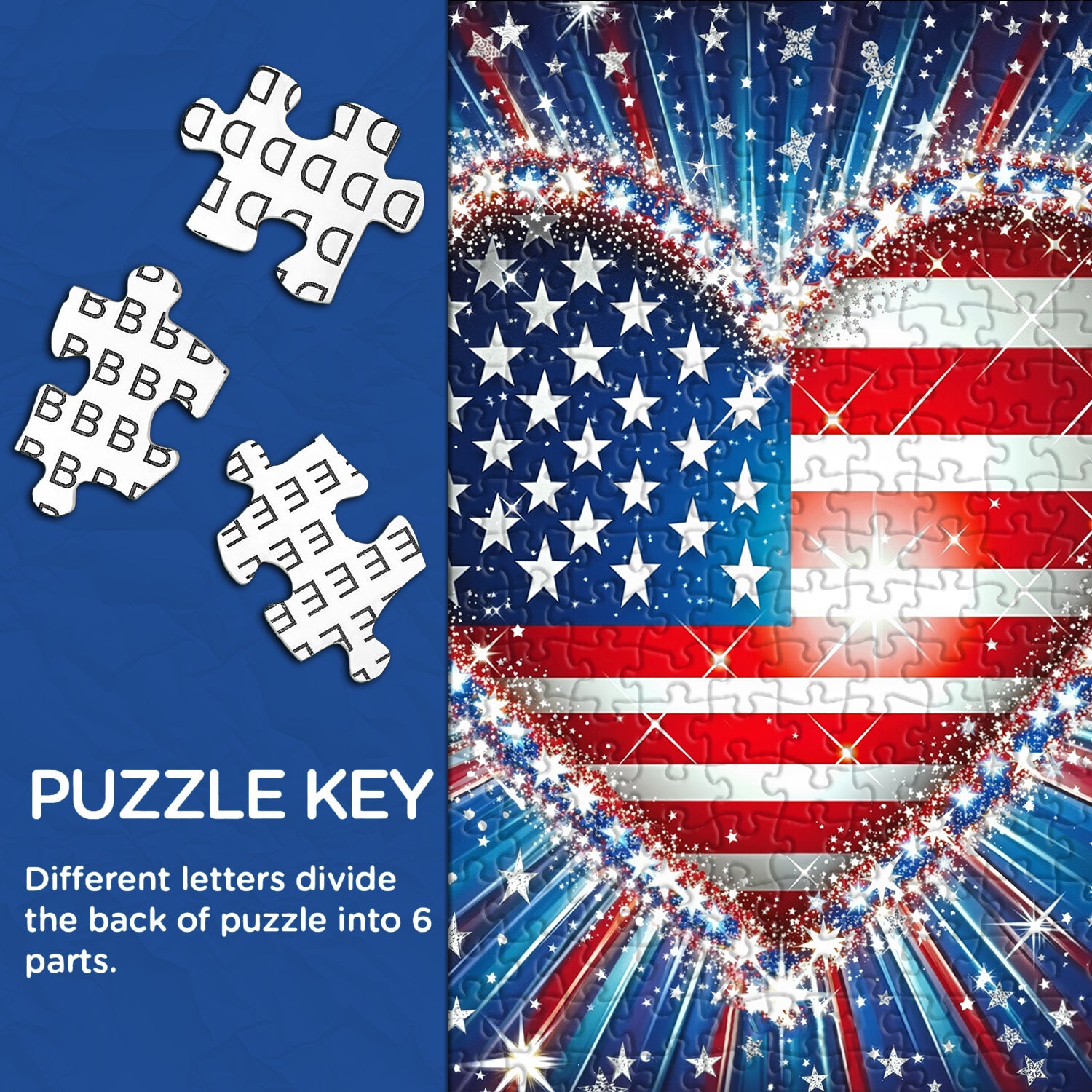 Patriot-Herz-Puzzle, 1000 Teile