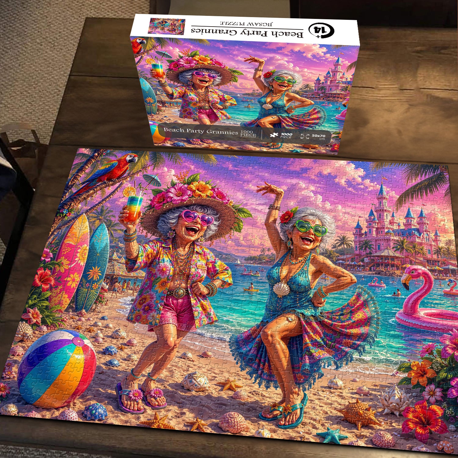 Strandparty-Omas-Puzzle, 1000 Teile