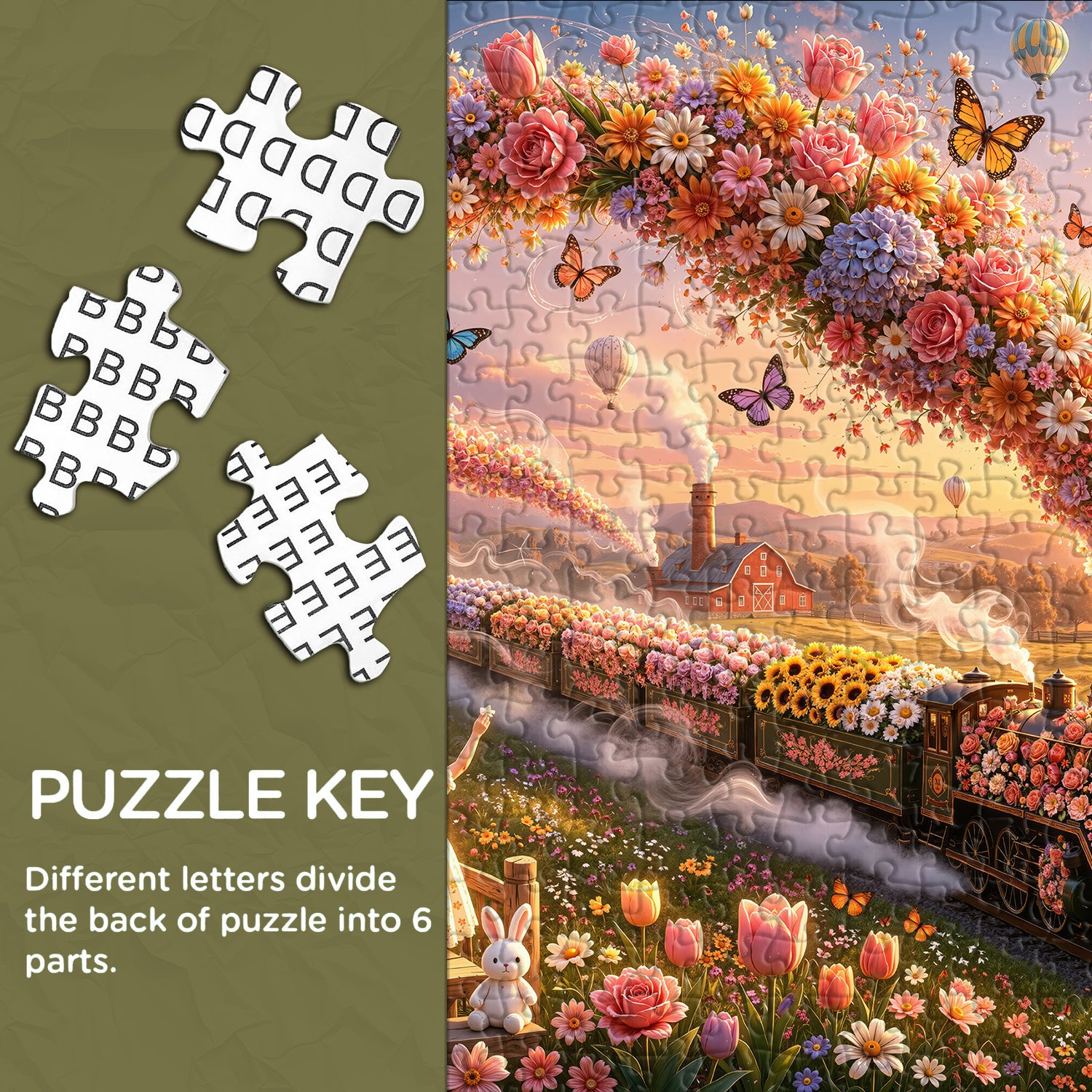 Sunset Bloom Railway Puzzle 1000 Teile