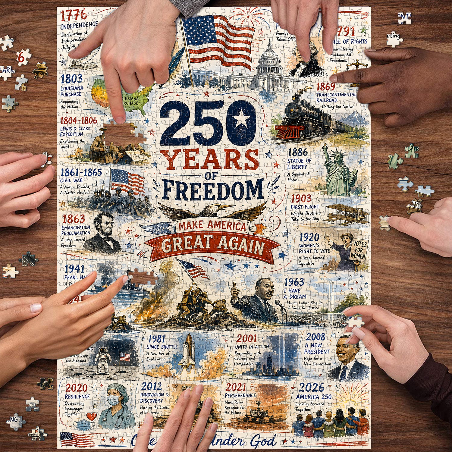 America's Milestones Jigsaw Puzzle 1000 Pieces