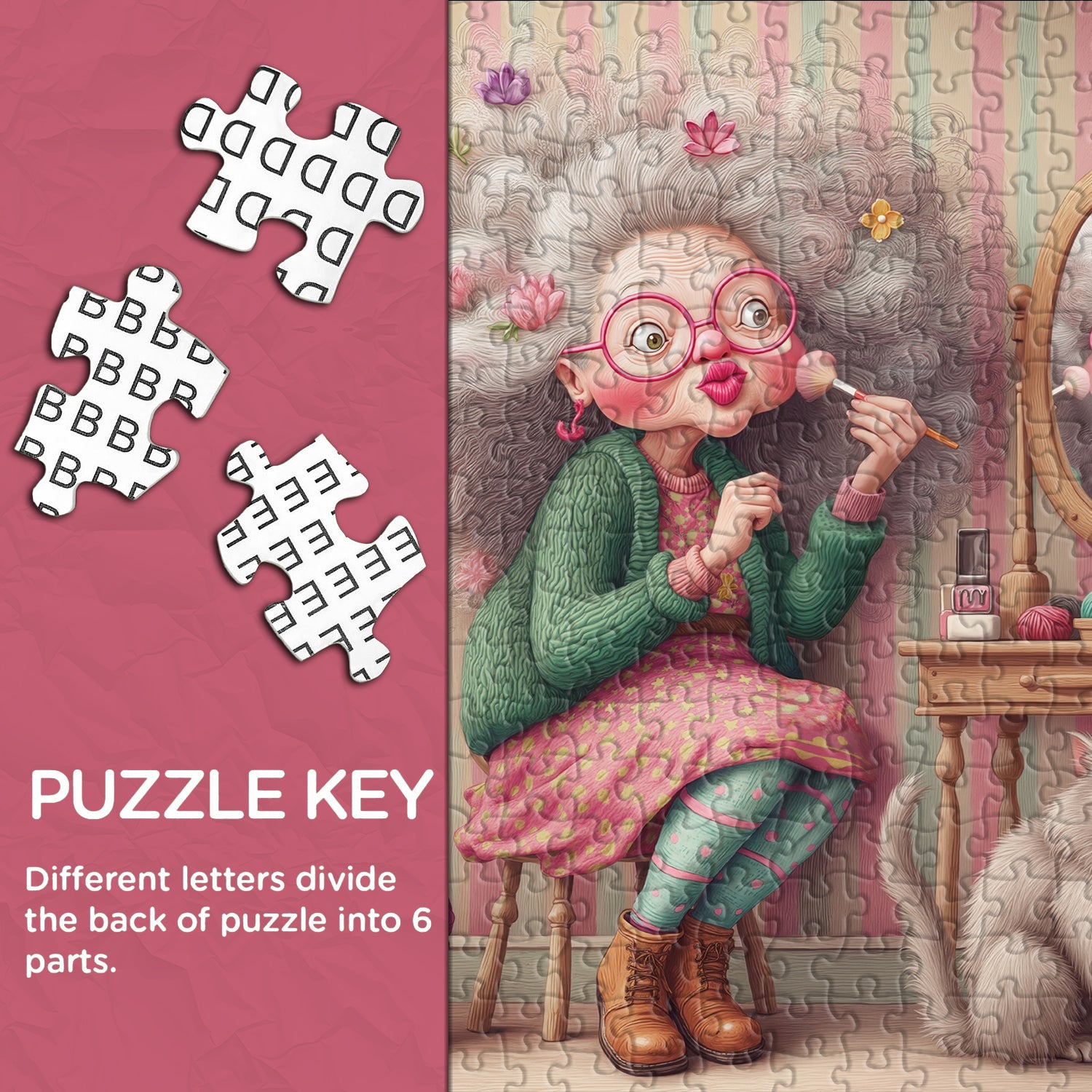 Blumiges Oma-Puzzle 1000 Teile