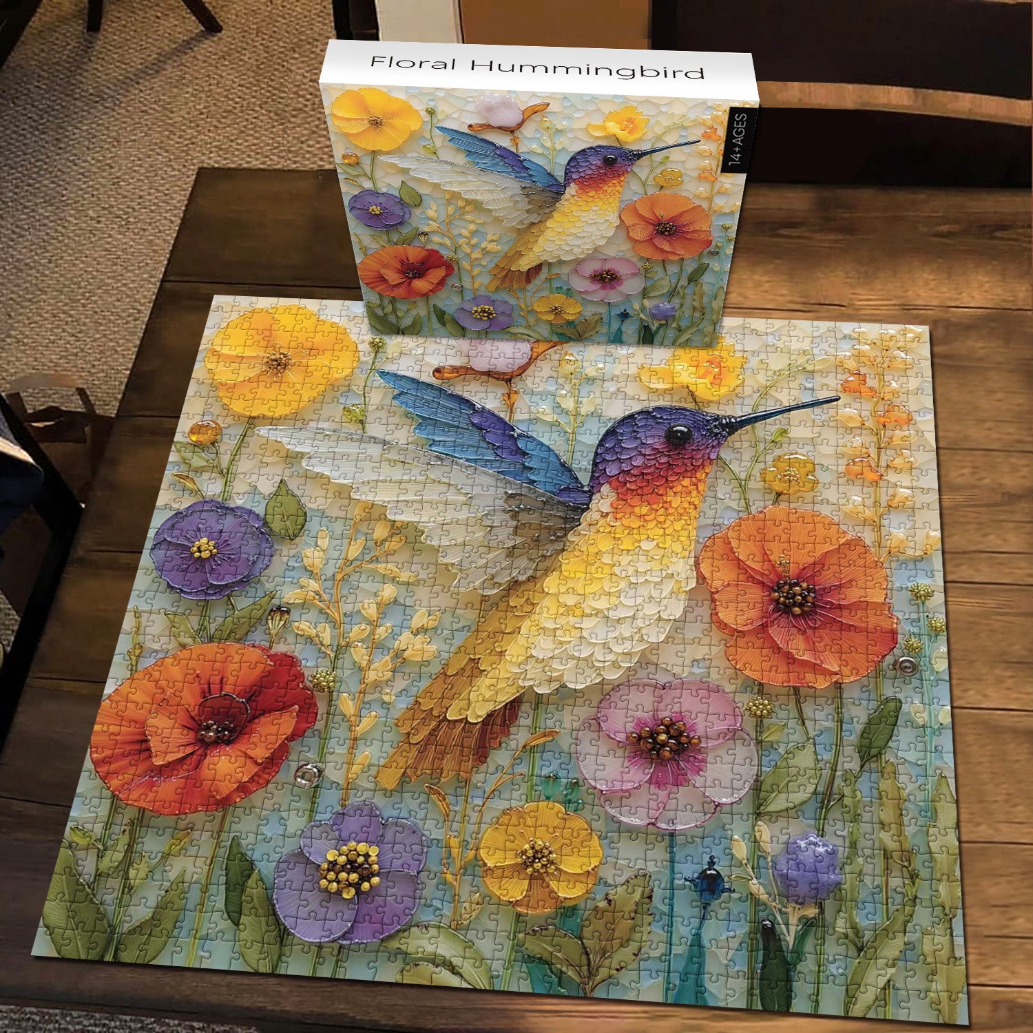 Blumenkolibri-Puzzle 1000 Teile