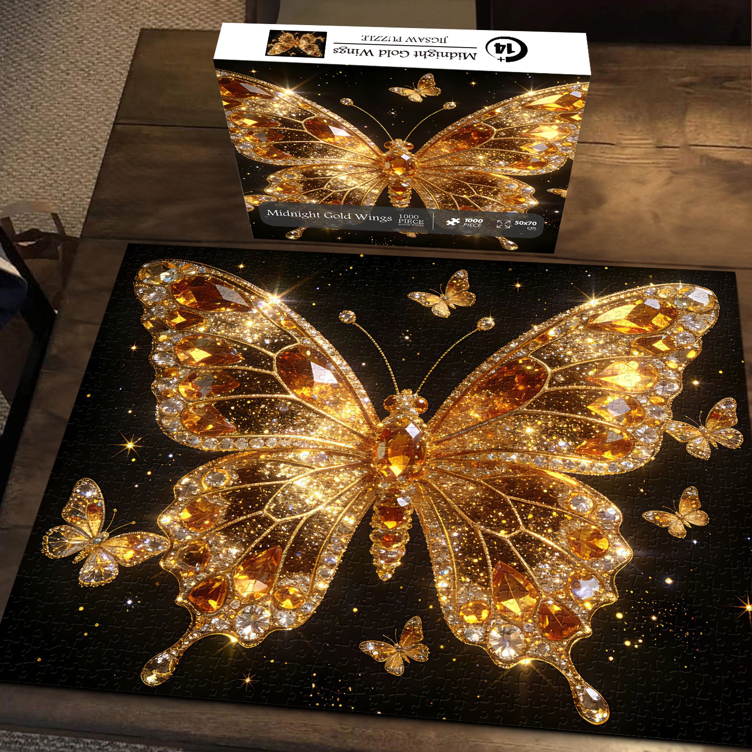 Midnight Gold Wings Jigsaw Puzzle 1000 Pieces