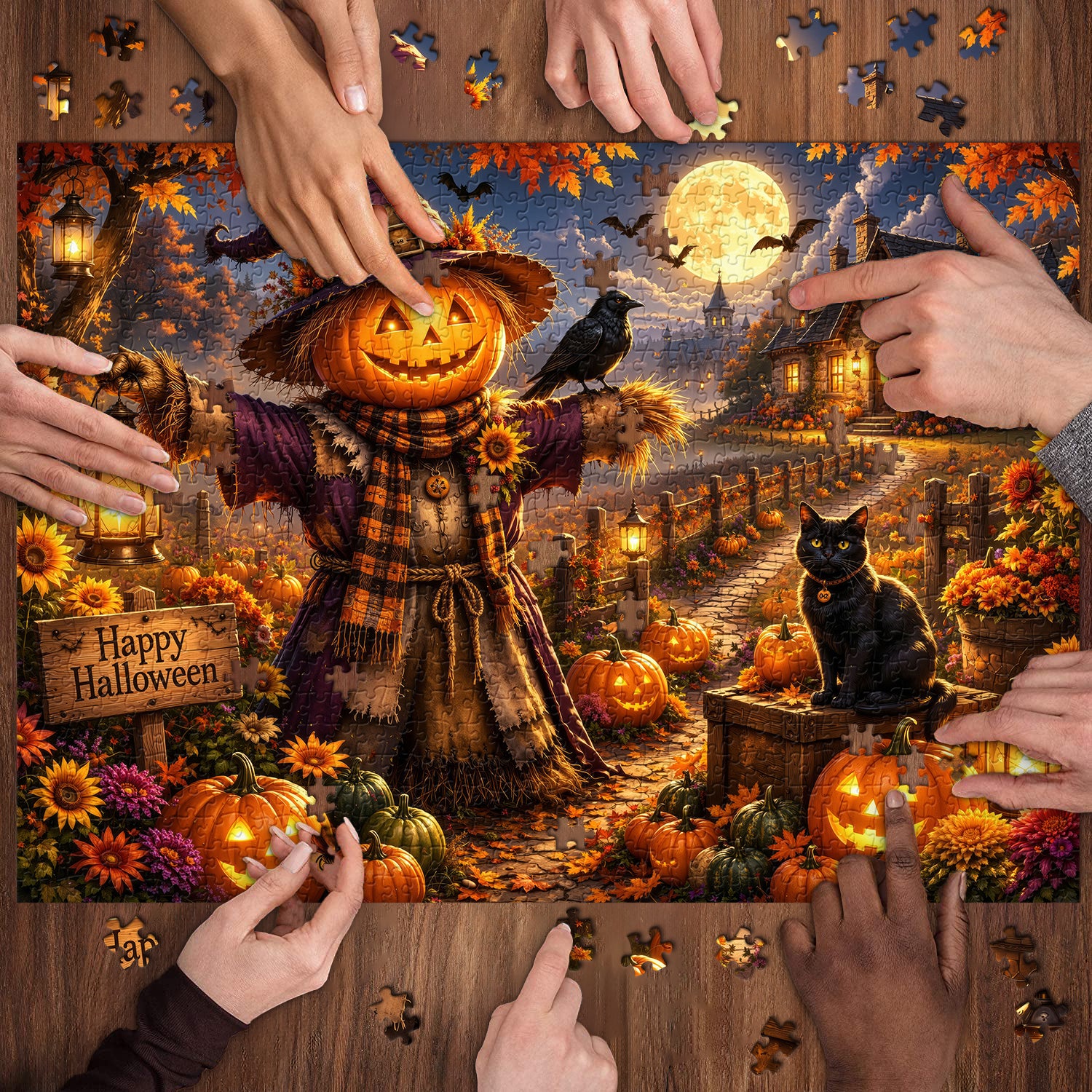 Glowing Moon Pumpkin Jigsaw Puzzle 1000 Pieces