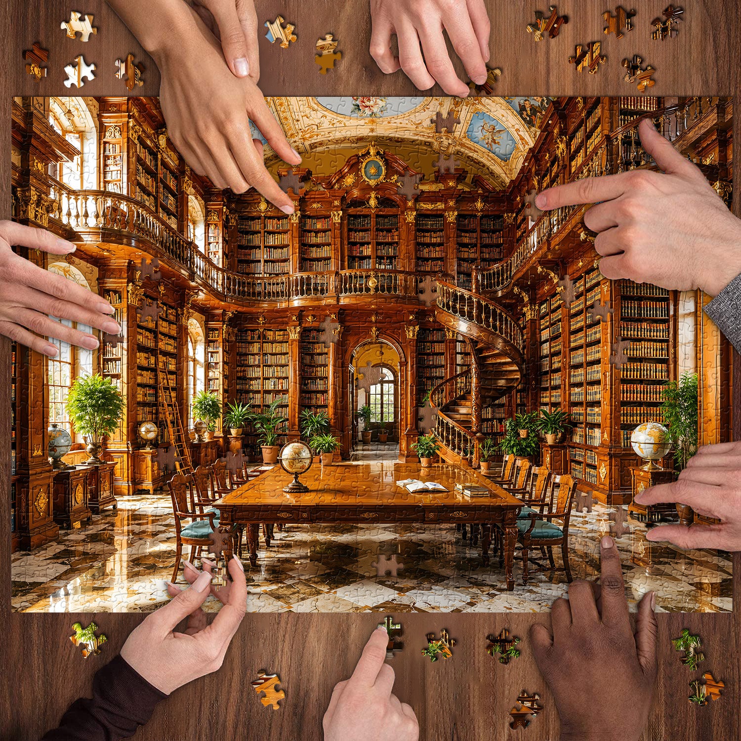 Retro Reading Room Jigsaw Puzzle 1000 Pieces
