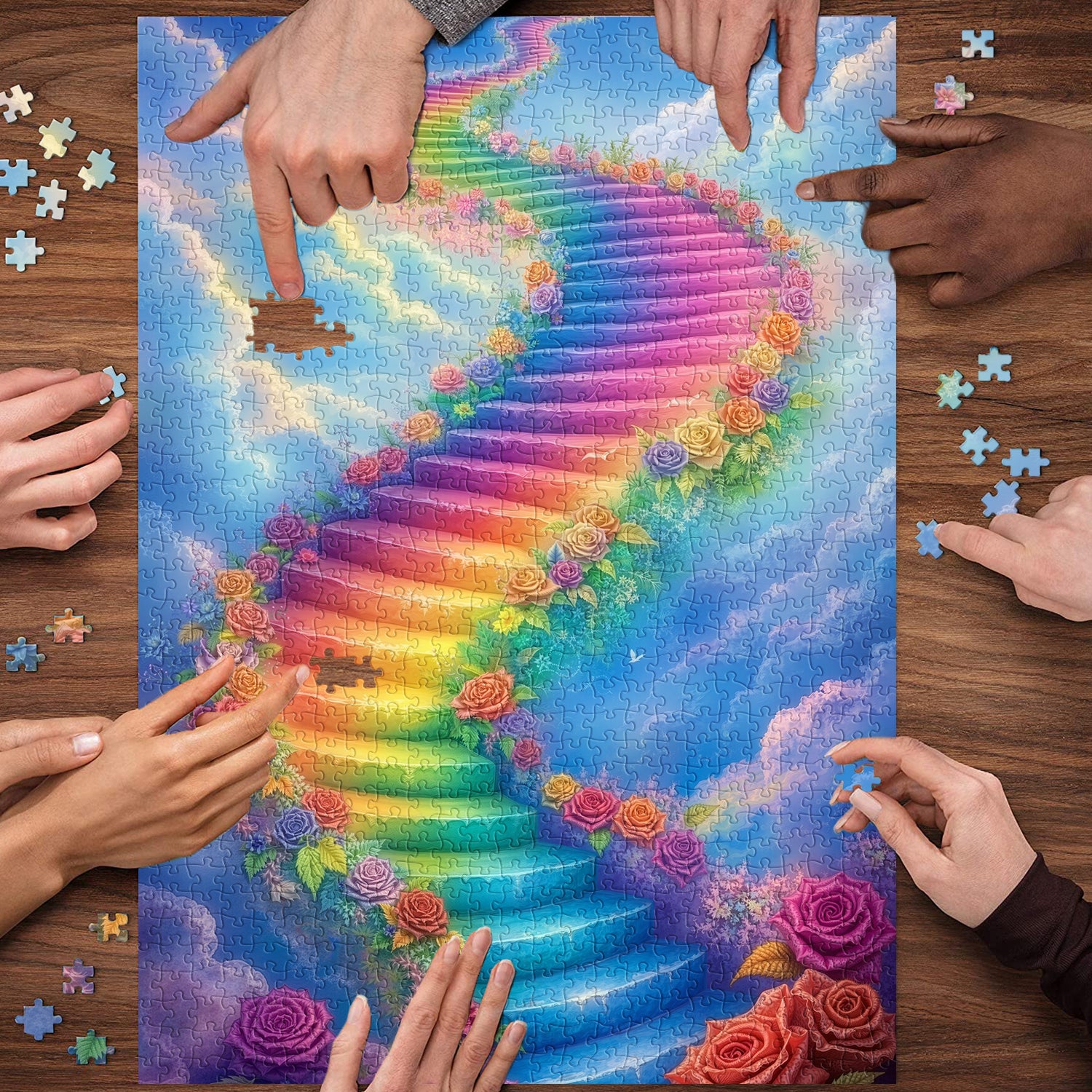 Regenbogenstufen-Puzzle 1000 Teile