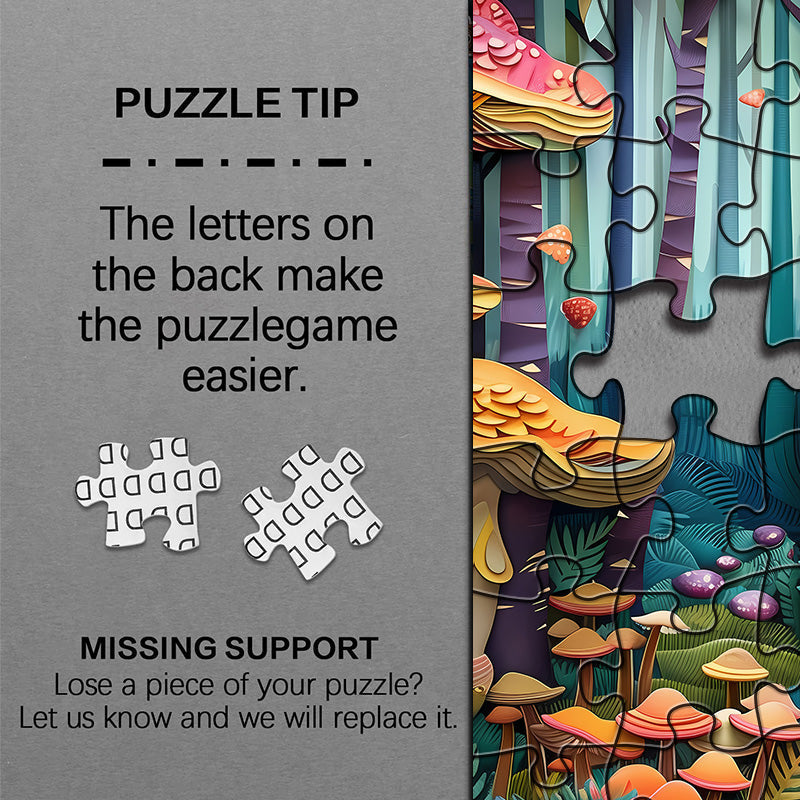 Quadratisches stereoskopisches 3D-Pilz-Puzzle mit 1000 Teilen