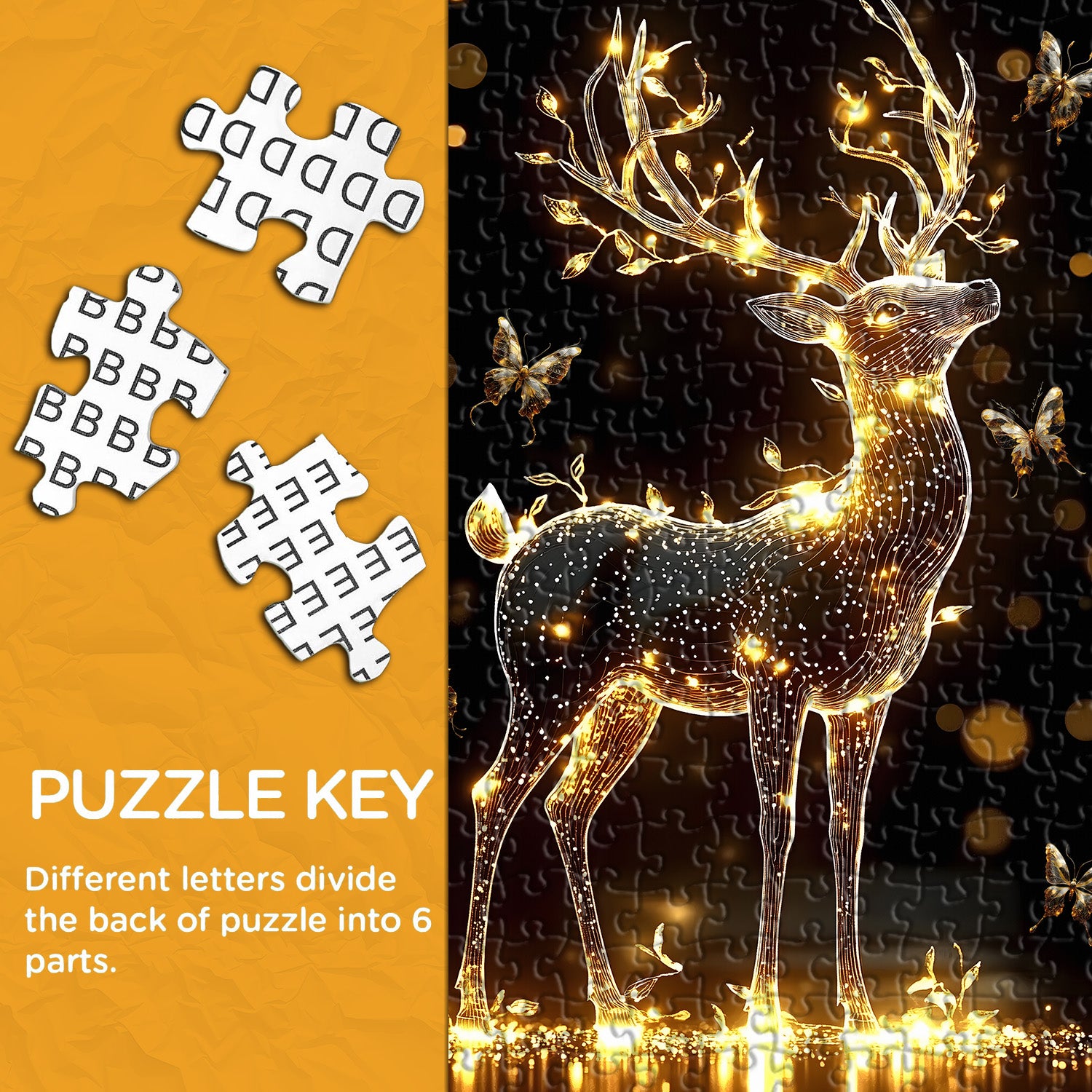 Deer of Light Jigsaw Puzzle 1000 Pieces