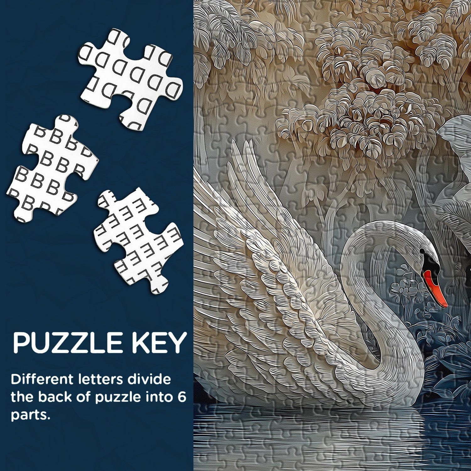 Swan Serenity Jigsaw Puzzle 1000 Pieces