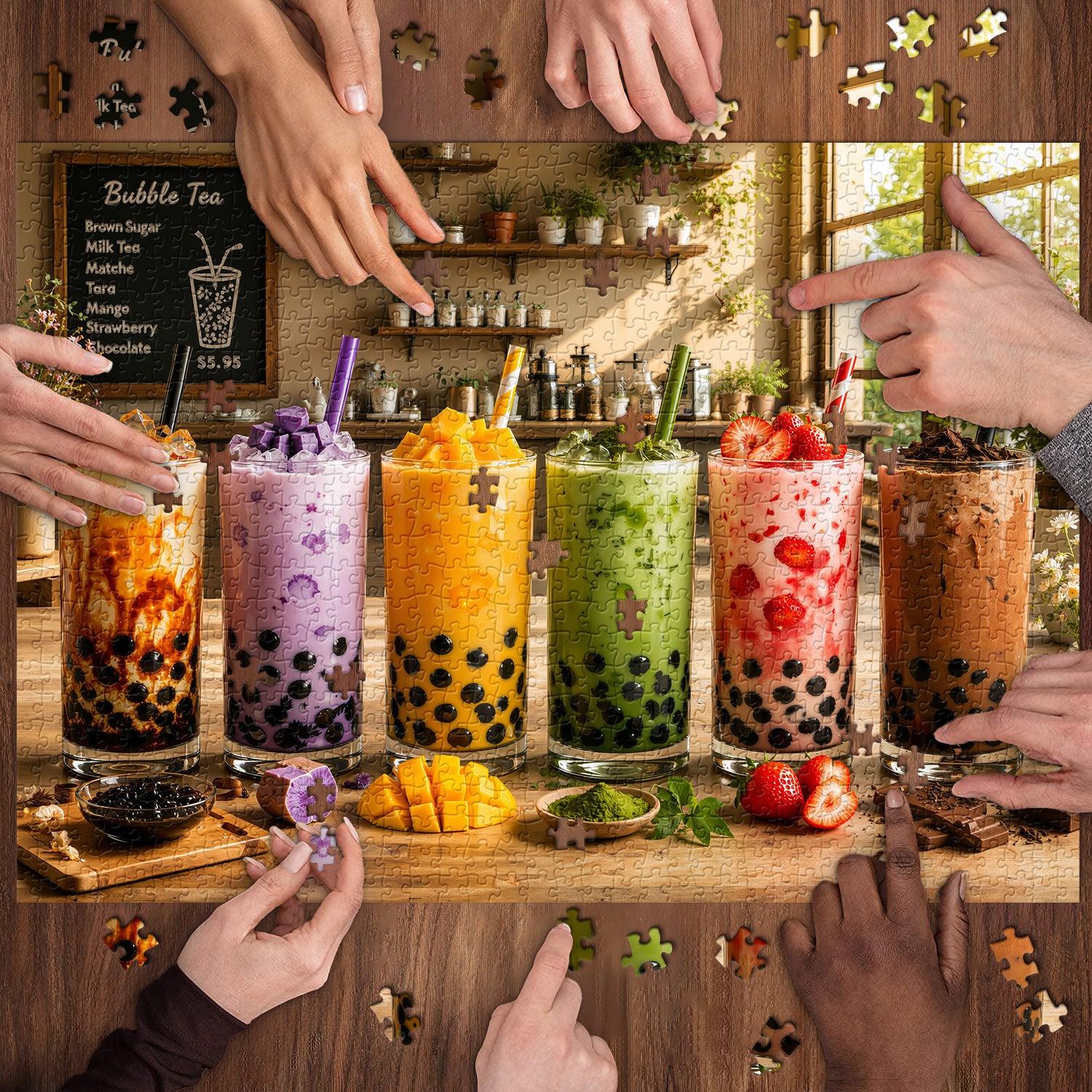 Sunlit Boba Time Jigsaw Puzzle 1000 Pieces
