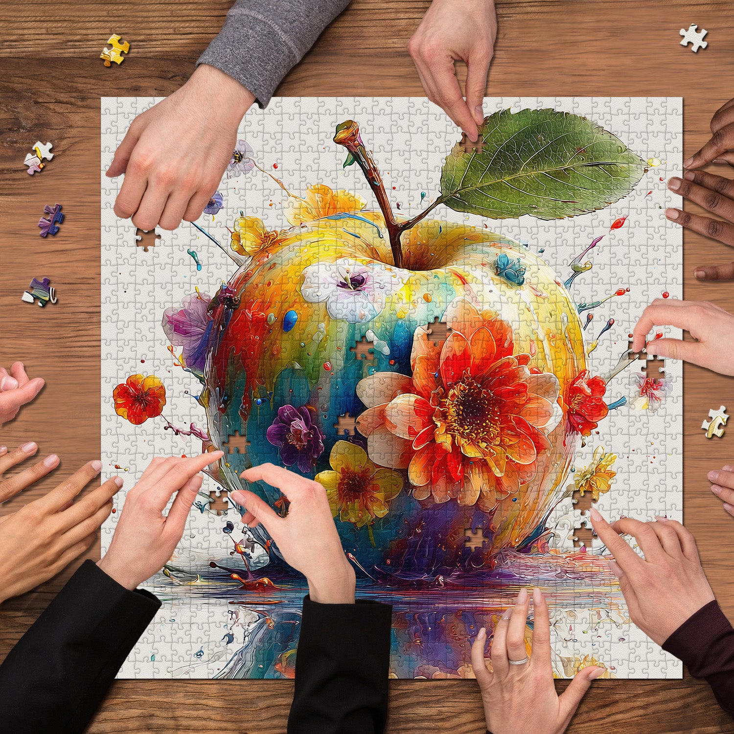 Blooming Color Apple Jigsaw Puzzle 1000 Pieces
