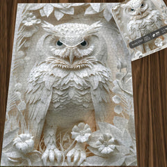 Ivory Owl Jigsaw Puzzle 1000 Pieces